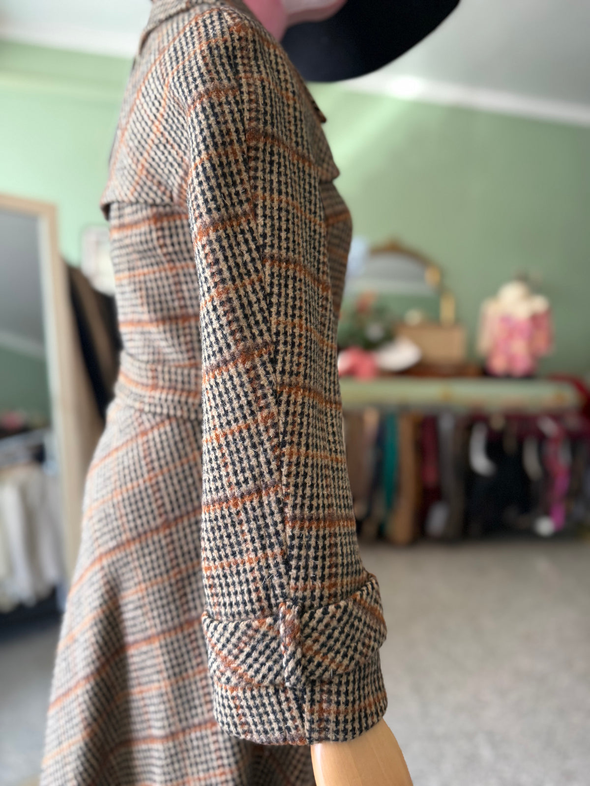 Princess coat anni ‘70 pied de poule - TG. 38