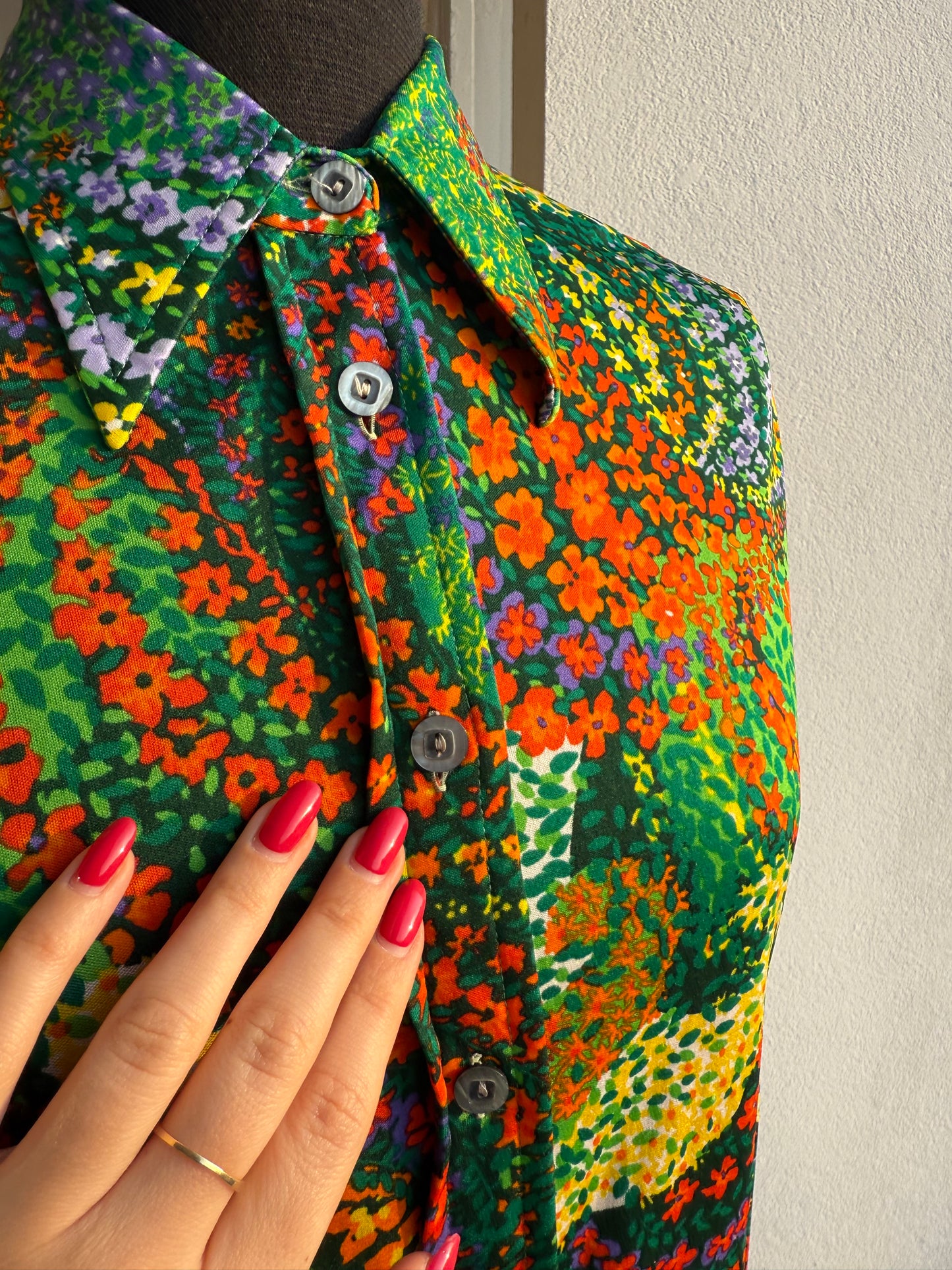 Camicia anni ‘70 optical - TG. 38/40