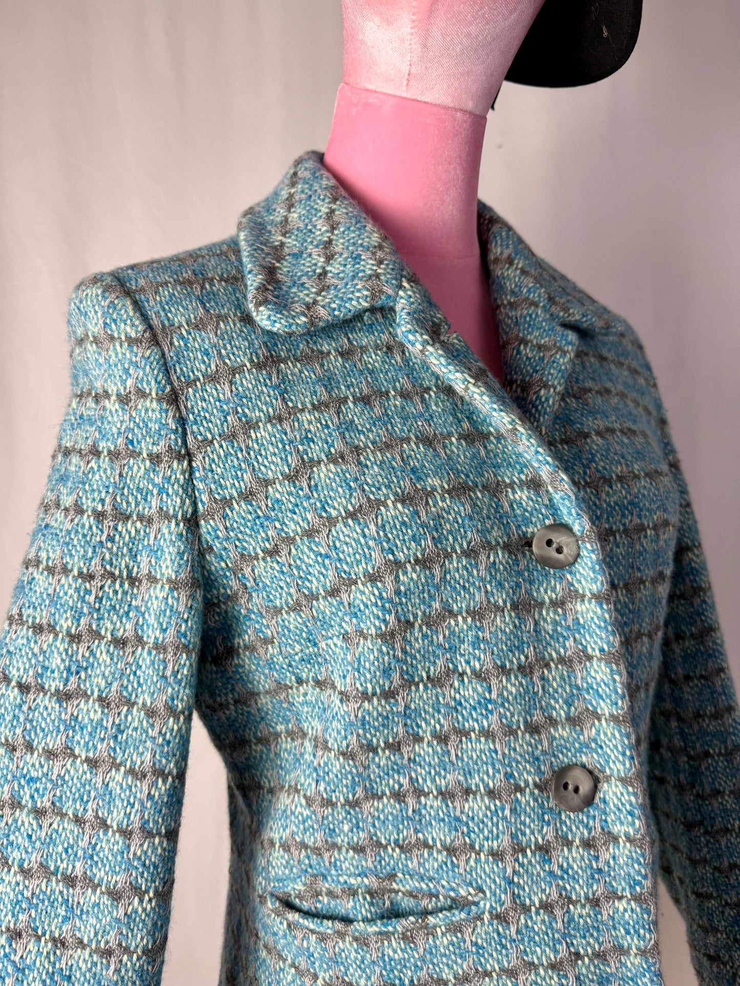 Giacca turchese in tweed - TG. 42