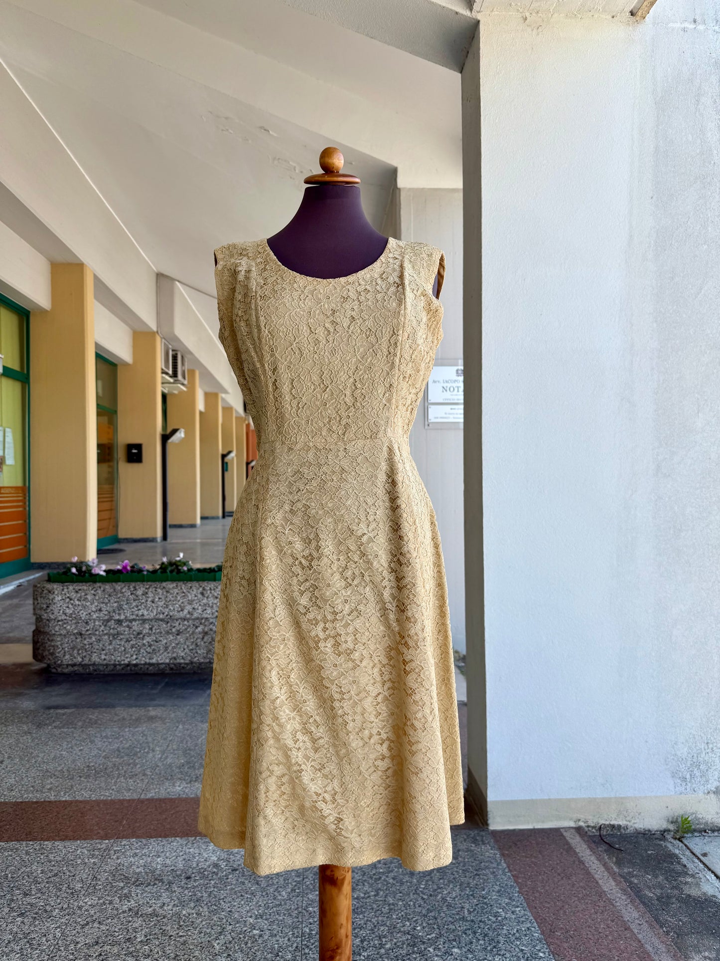 Abito + giacchino anni ‘60 in pizzo - TG. 40