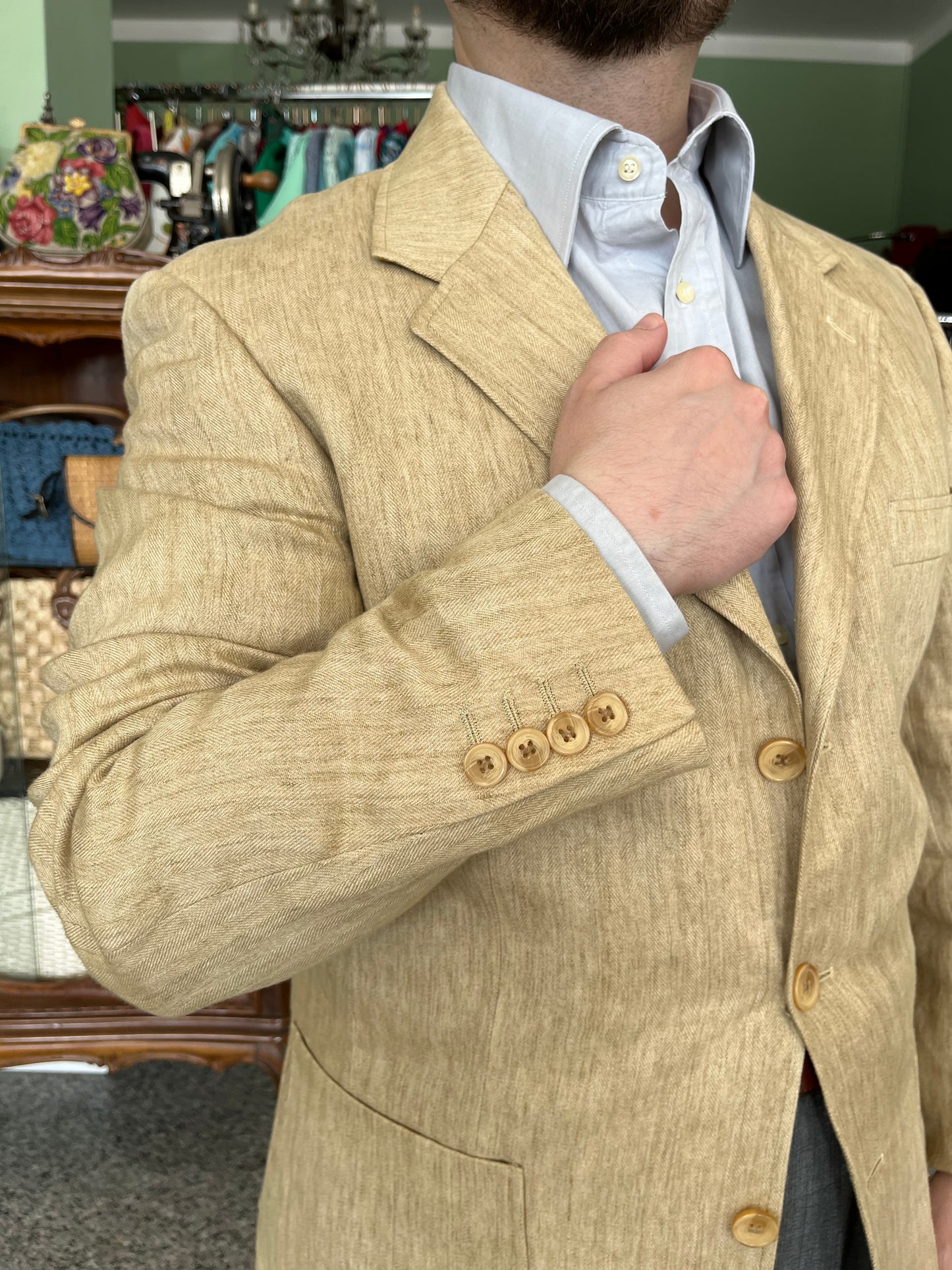 Giacca anni ‘90 in lino tg. 50-52