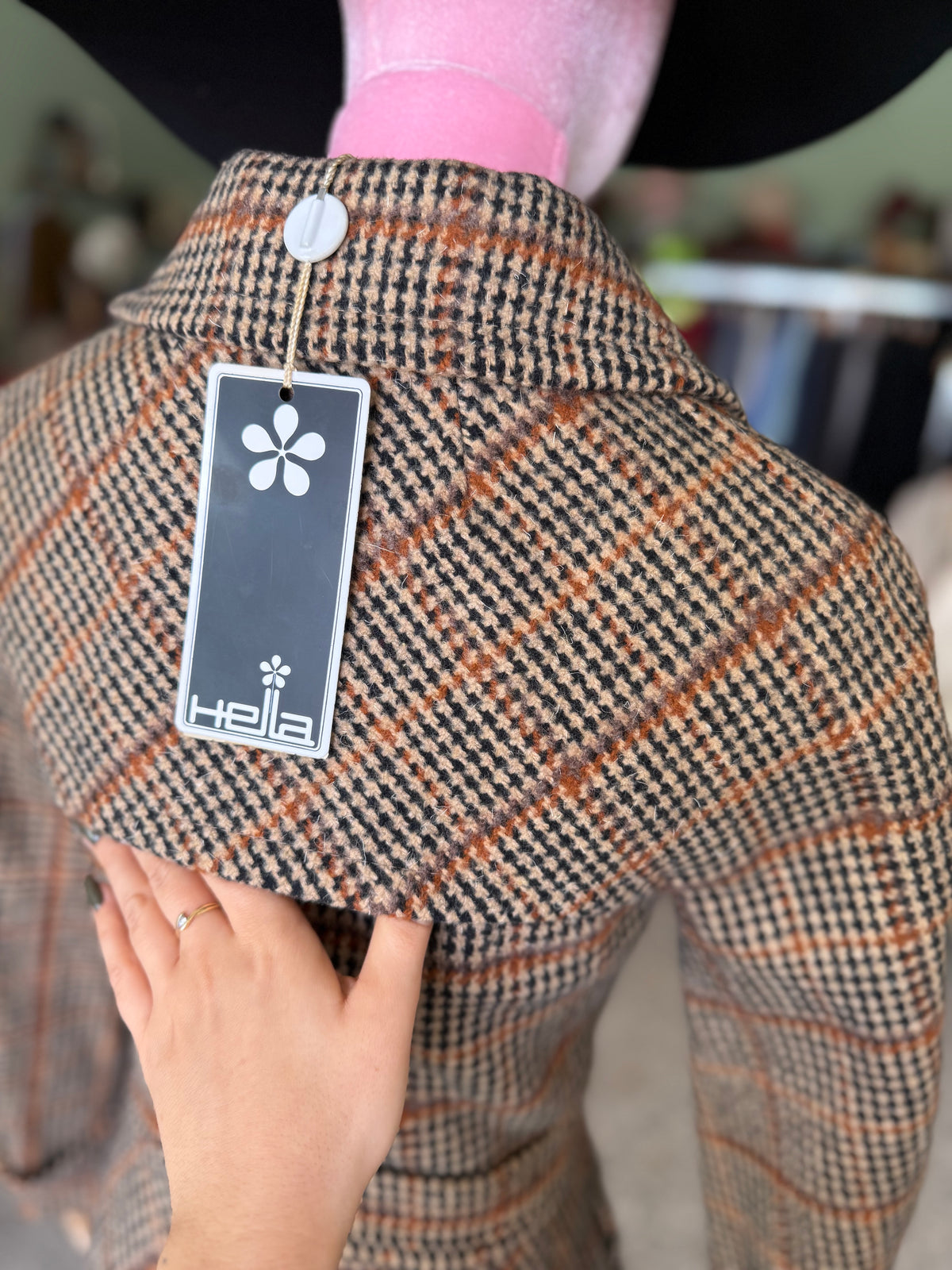 Princess coat anni ‘70 pied de poule - TG. 38
