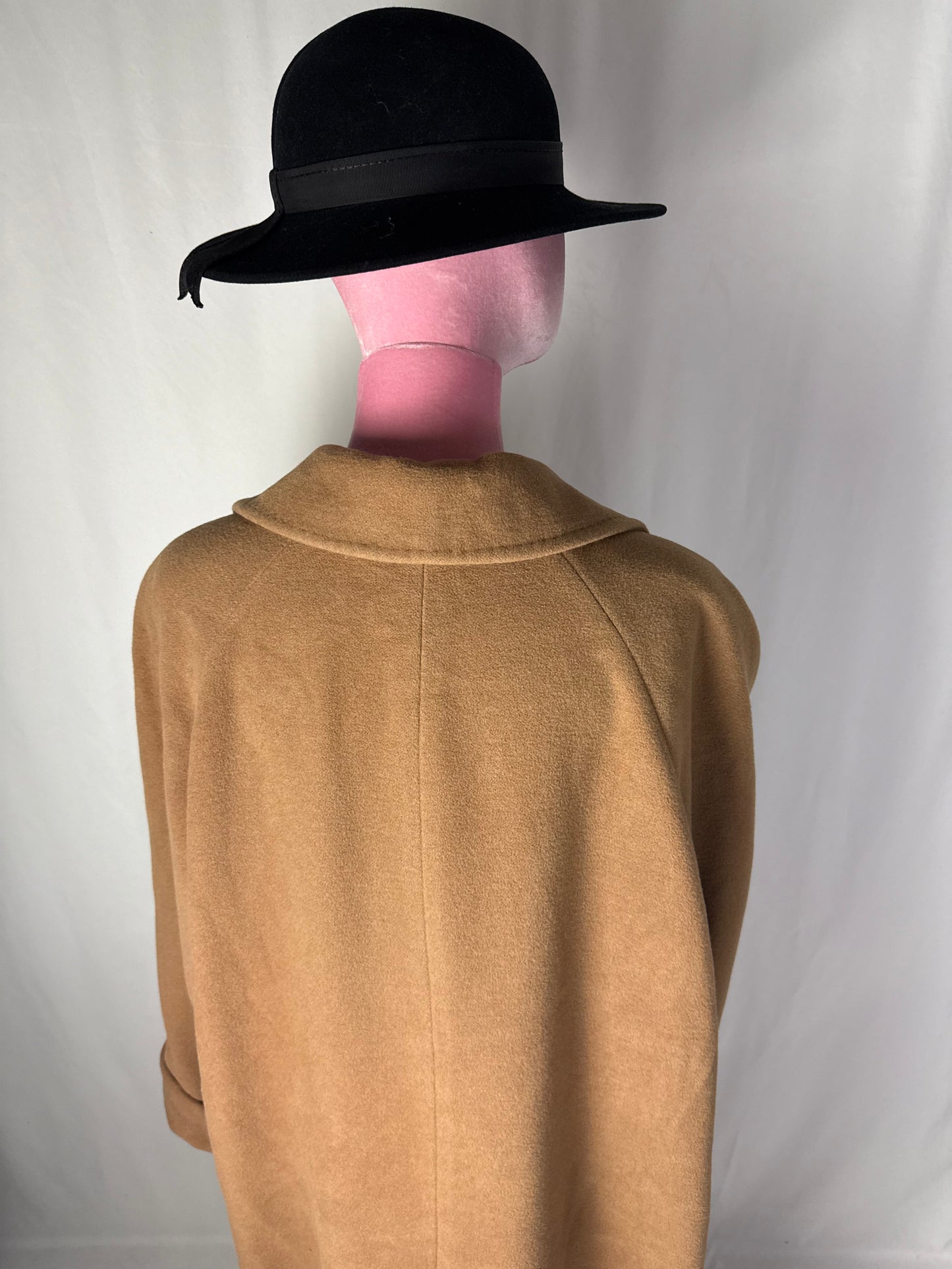 Cappotto anni ‘80 color cammello lana e angora - TG. 58/60