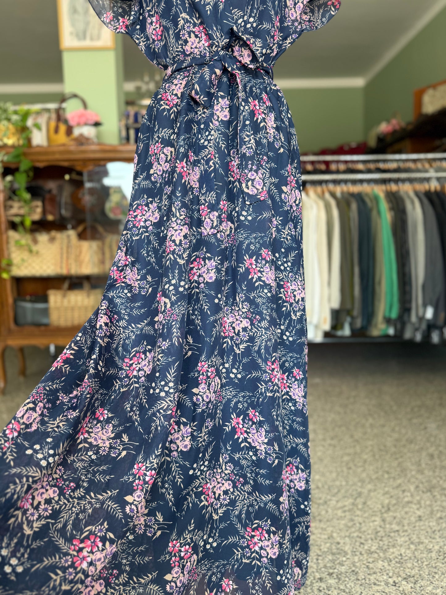 Maxi dress anni ‘70 floreale - TG. 42