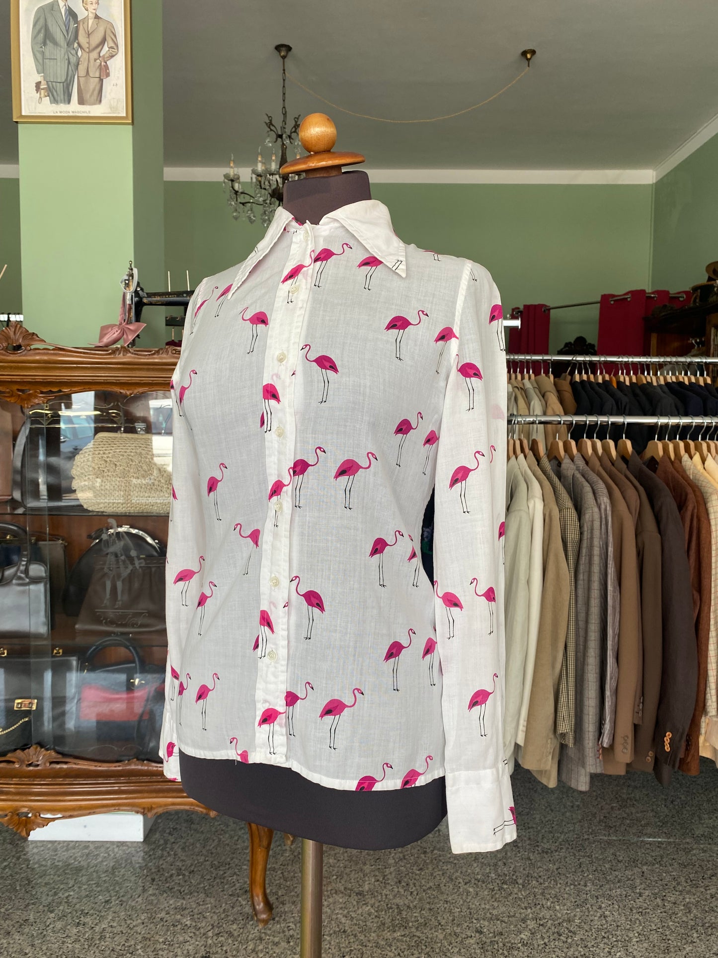 Camicia 70s flamingo - TG. 38/40