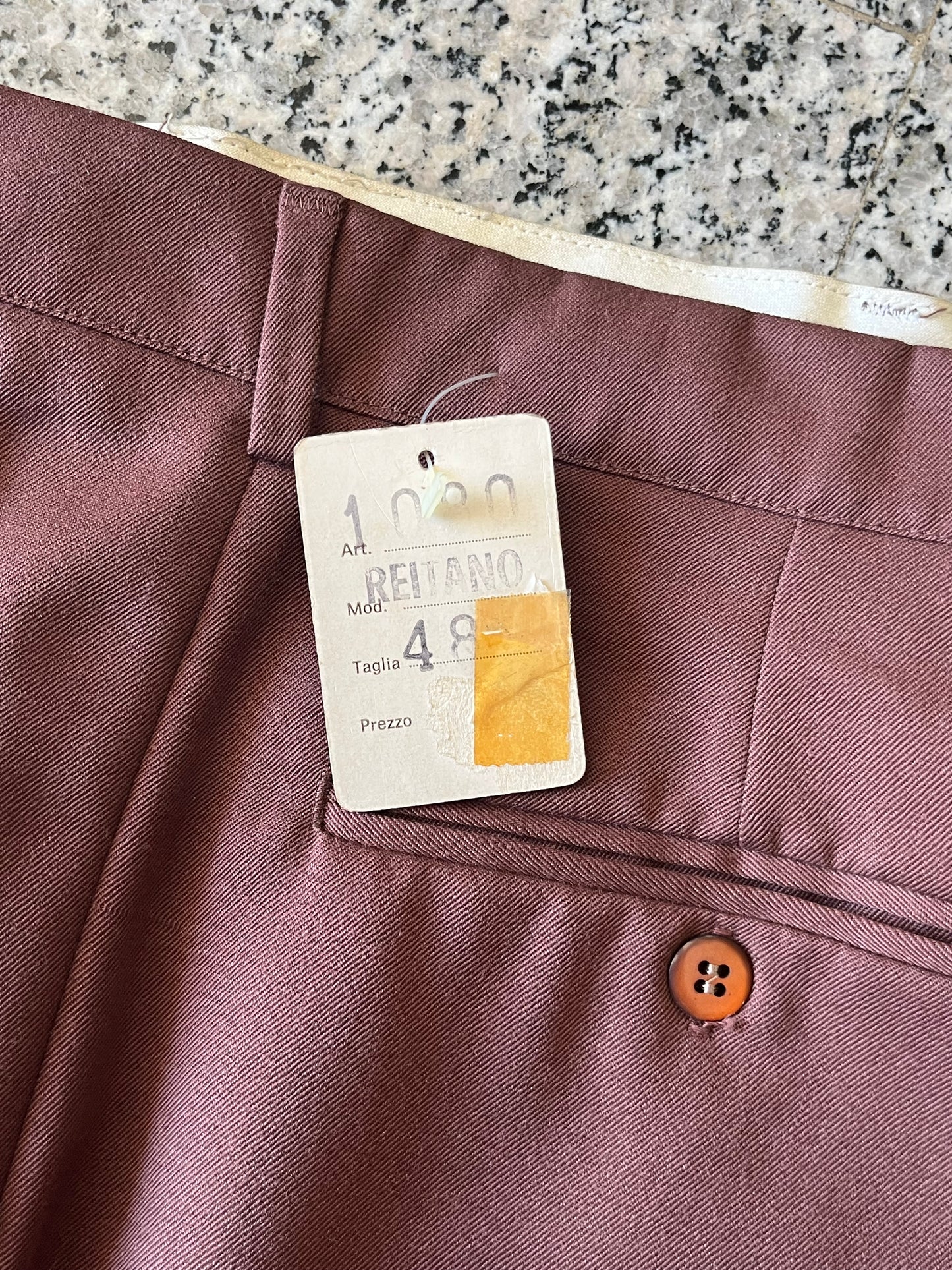 Calzoni anni ‘70 NOS tg. 48