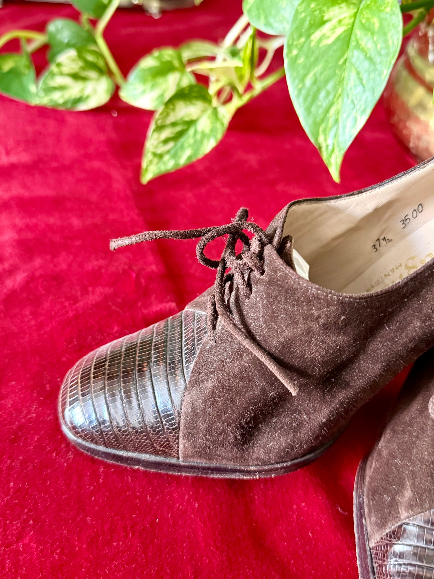 Scarpe stringate con tacco anni ‘70 - NR. 37 e mezzo