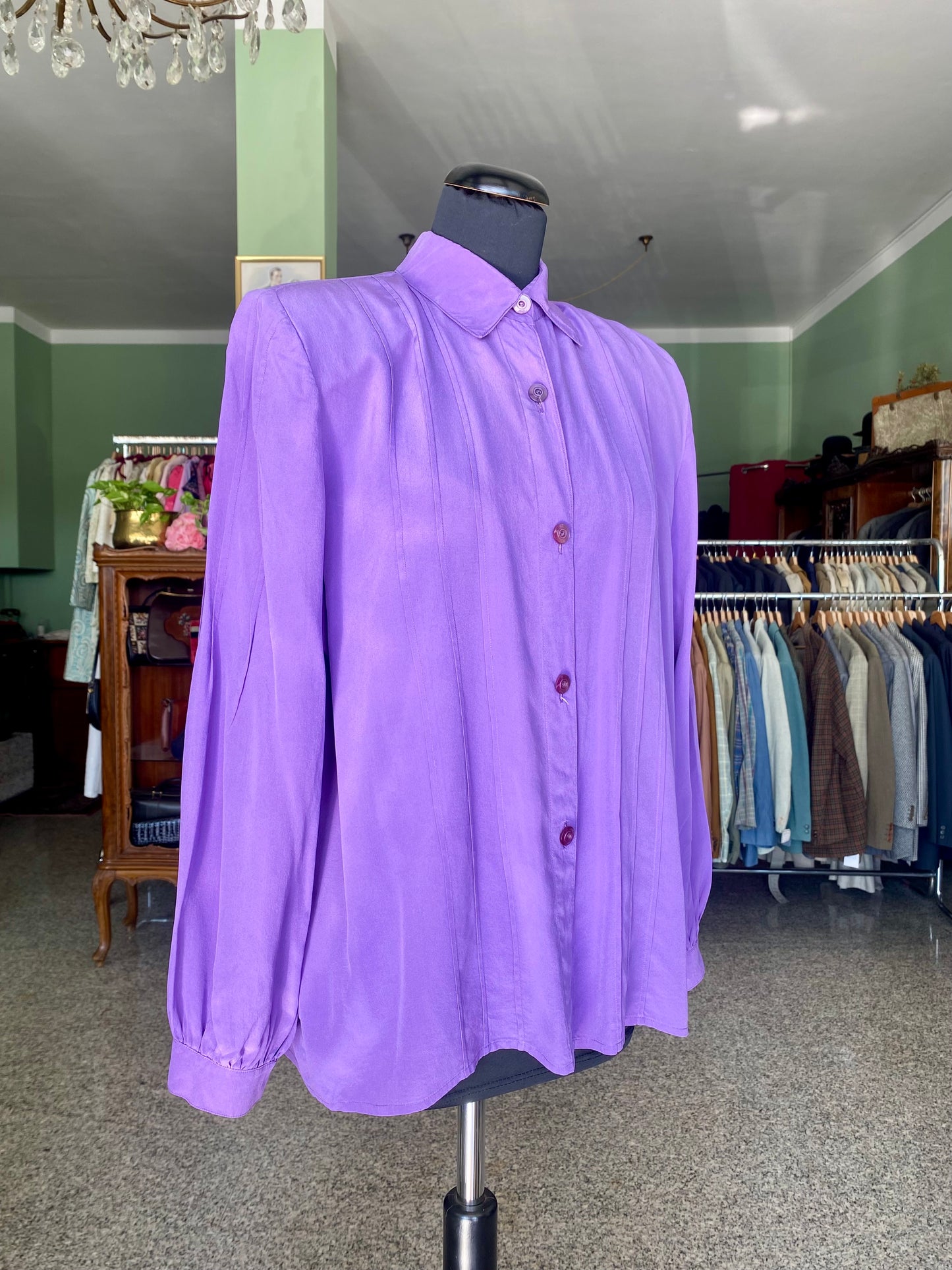 Camicia in seta viola - TG.