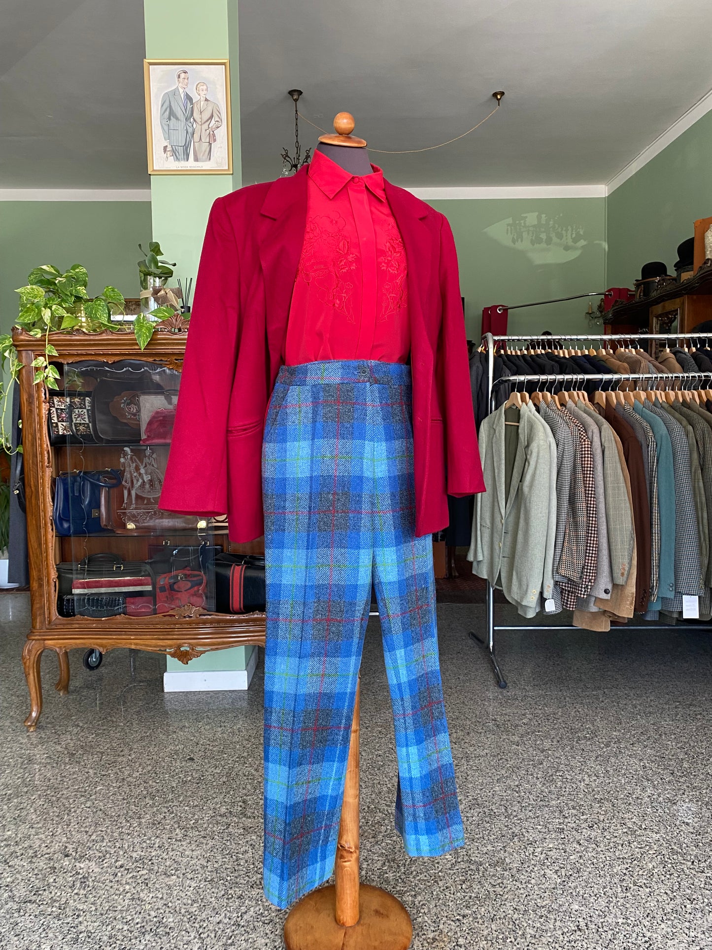 Giacca misti cashmere rosso rubino  - TG. 46