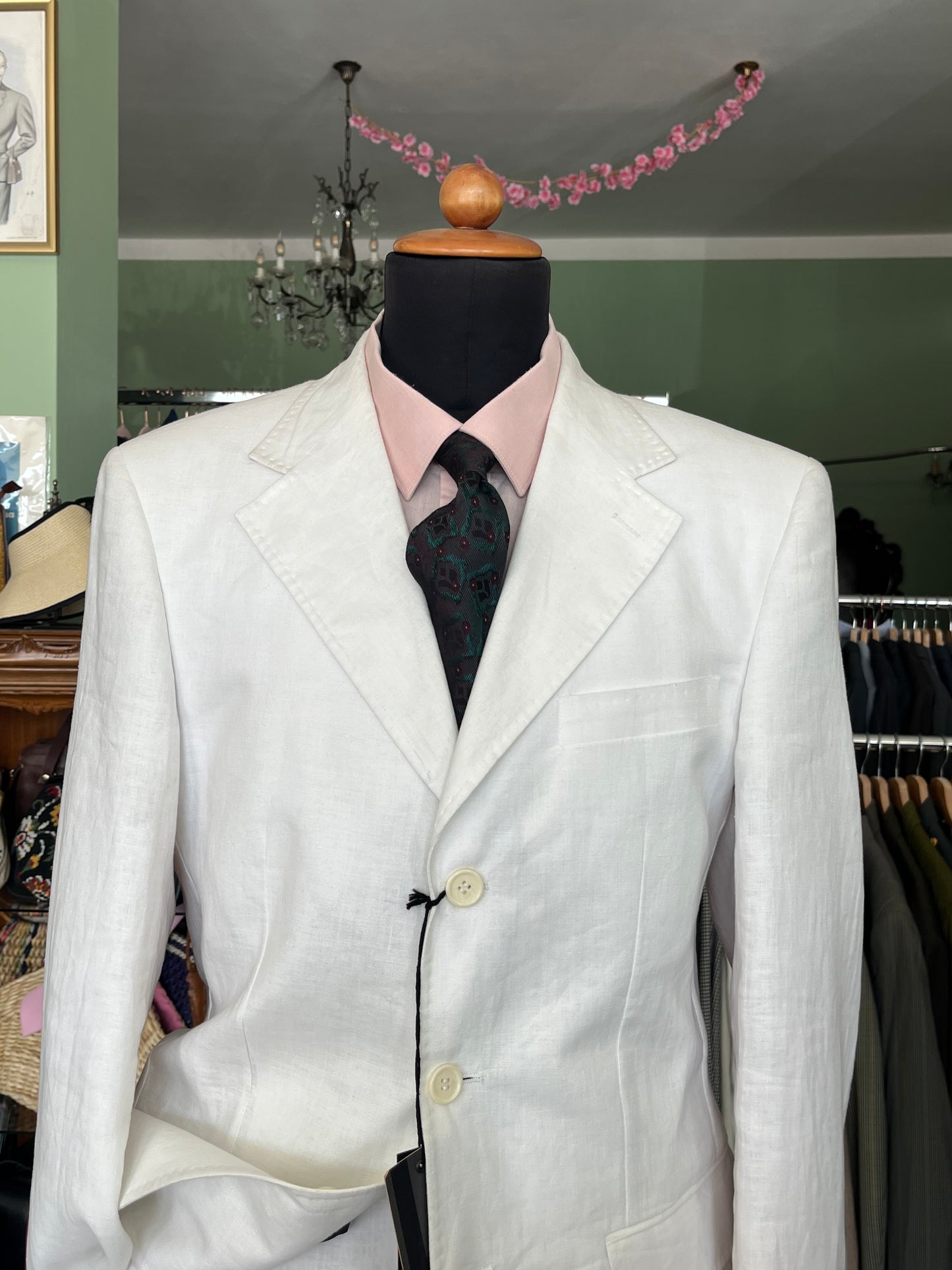 Completo in lino bianco NOS tg. 46