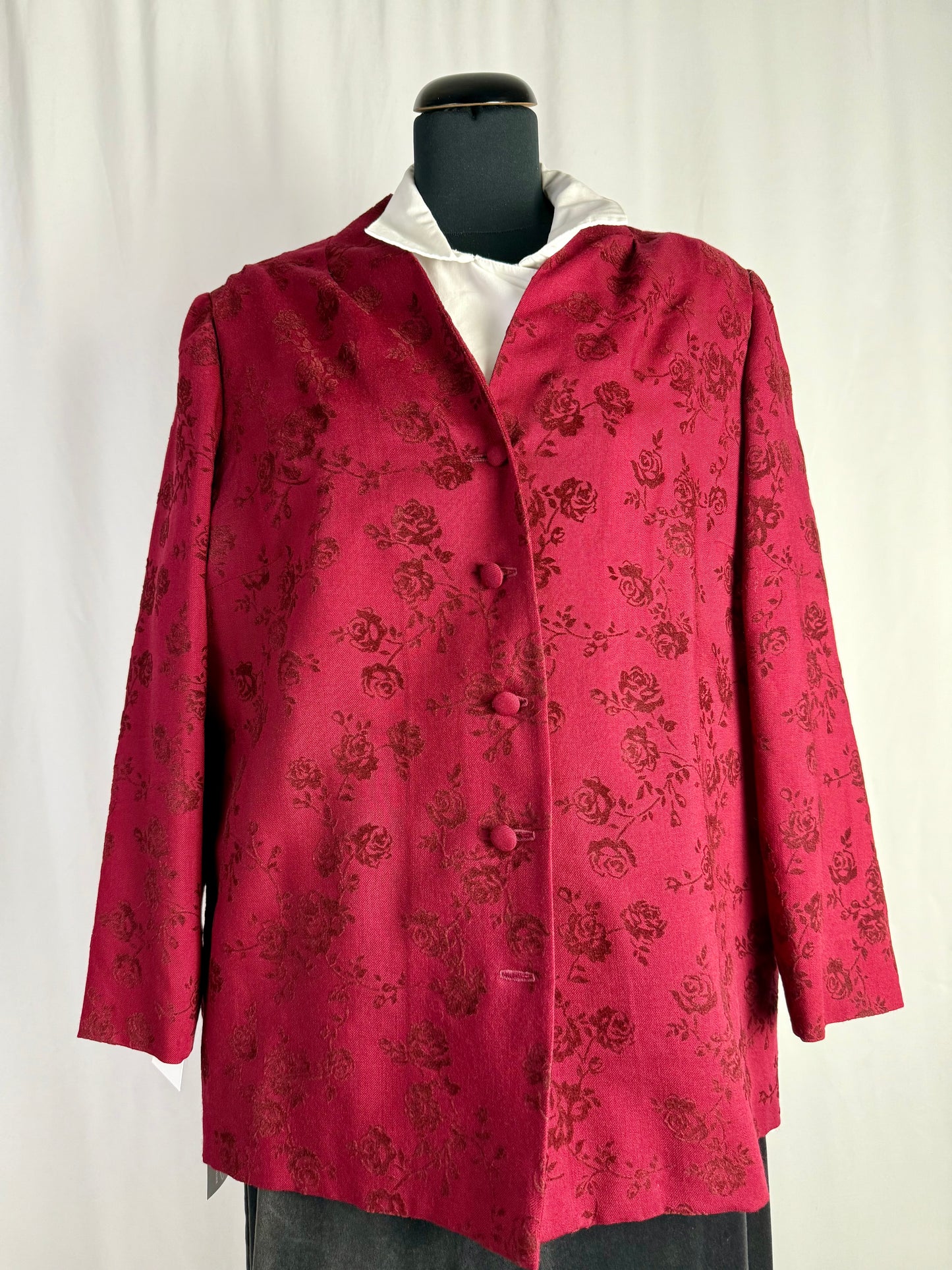 Giacca sartoriale con rose in velluto - TG. 46