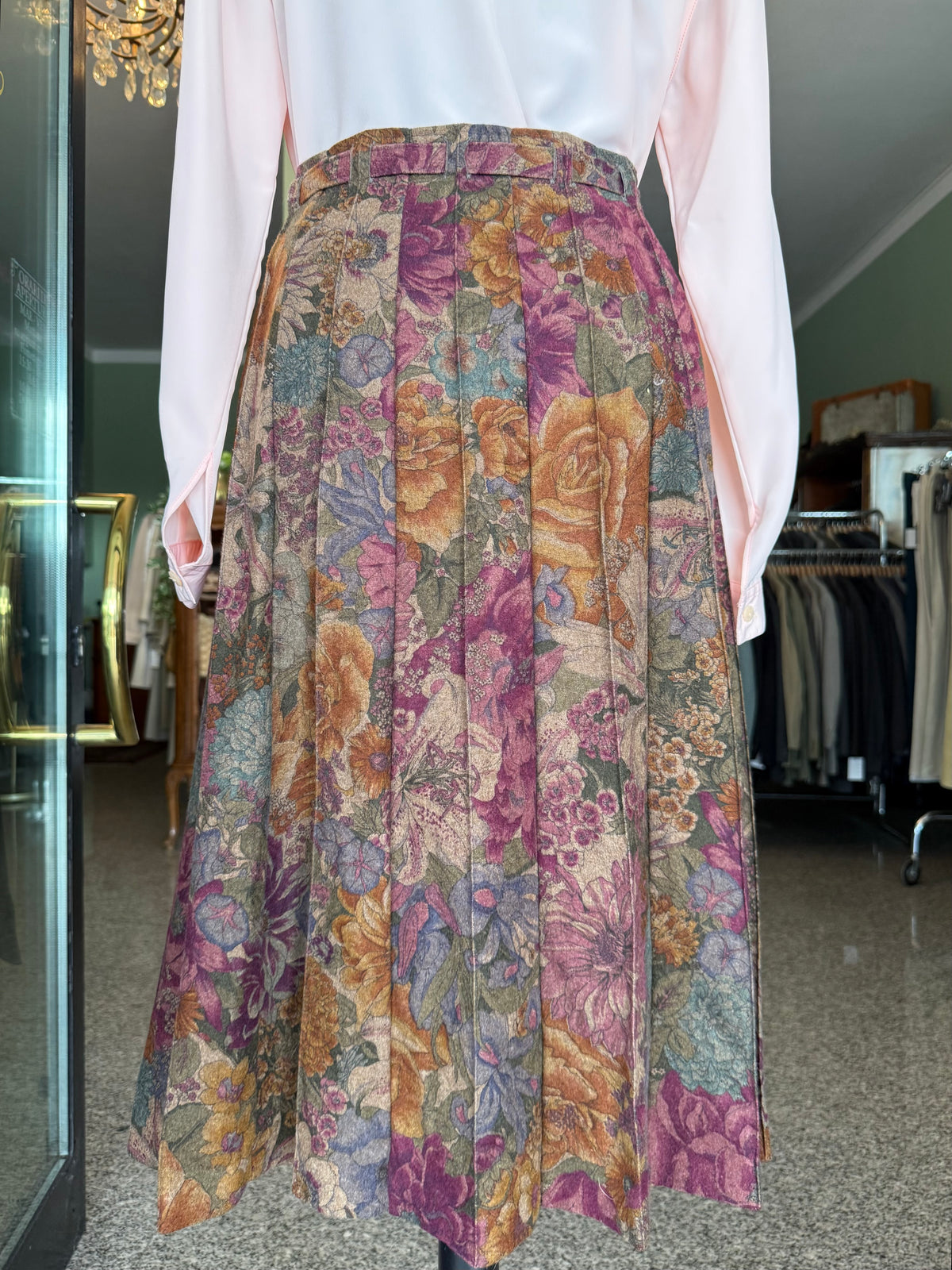 Gonna sartoriale stampa floreale - TG. 46-50