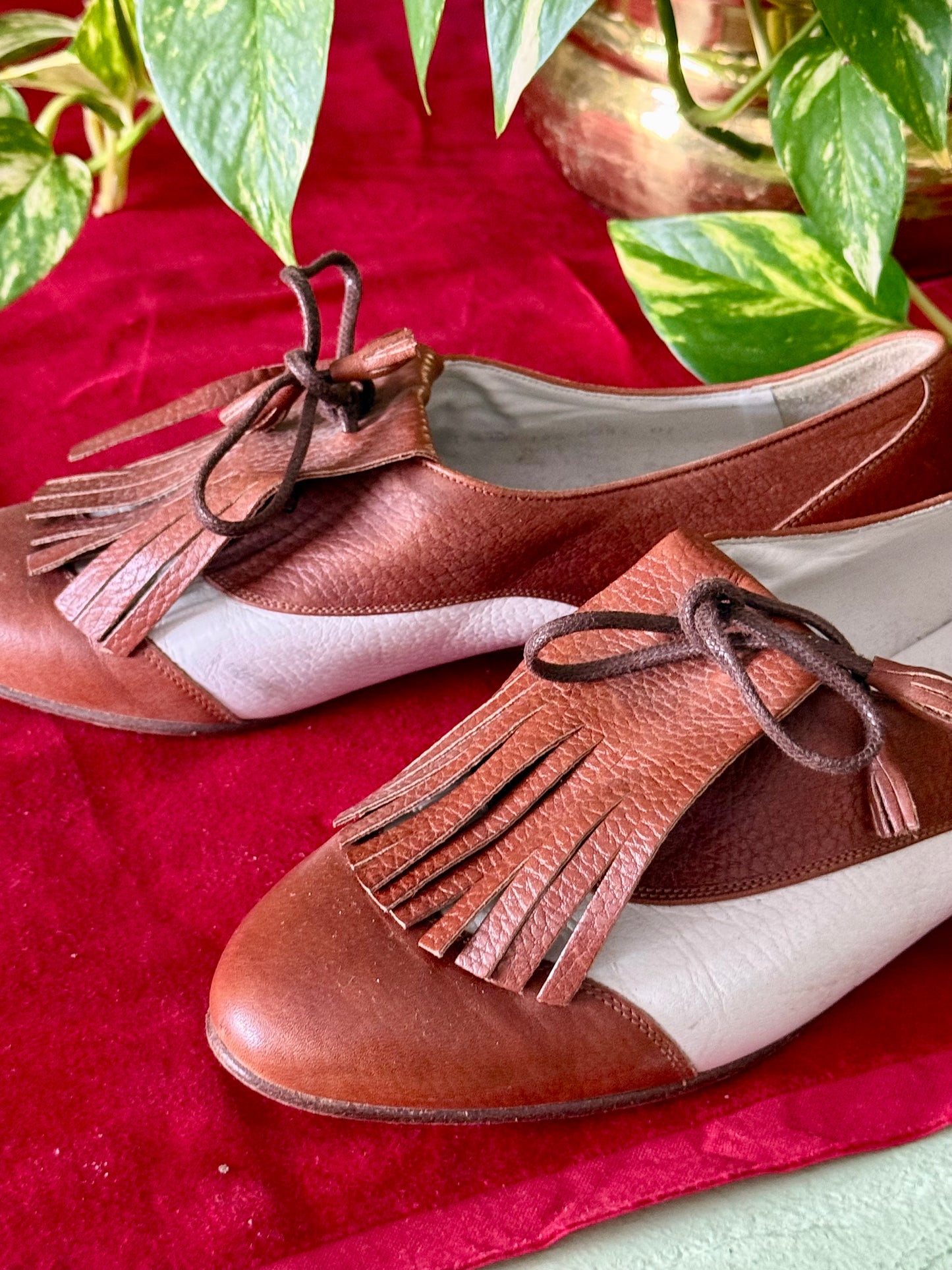 Scarpe bicolore in pelle - NR. 37