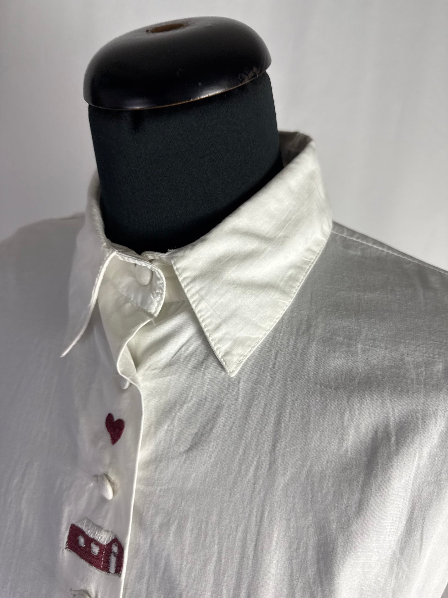 Camicia in cotone con ricami - TG. 44/46
