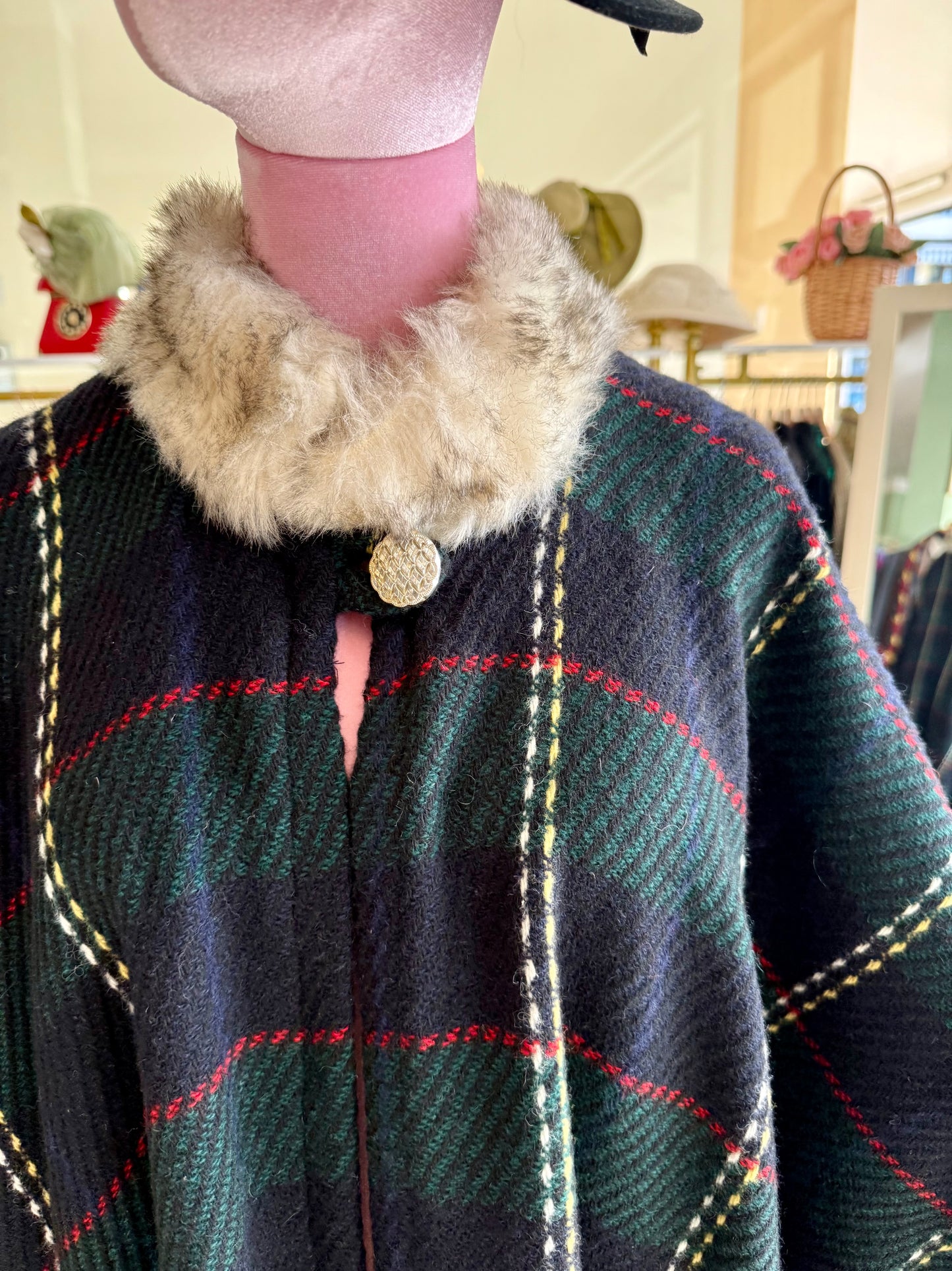 Mantella classica in pura lana tartan - TG. Unica