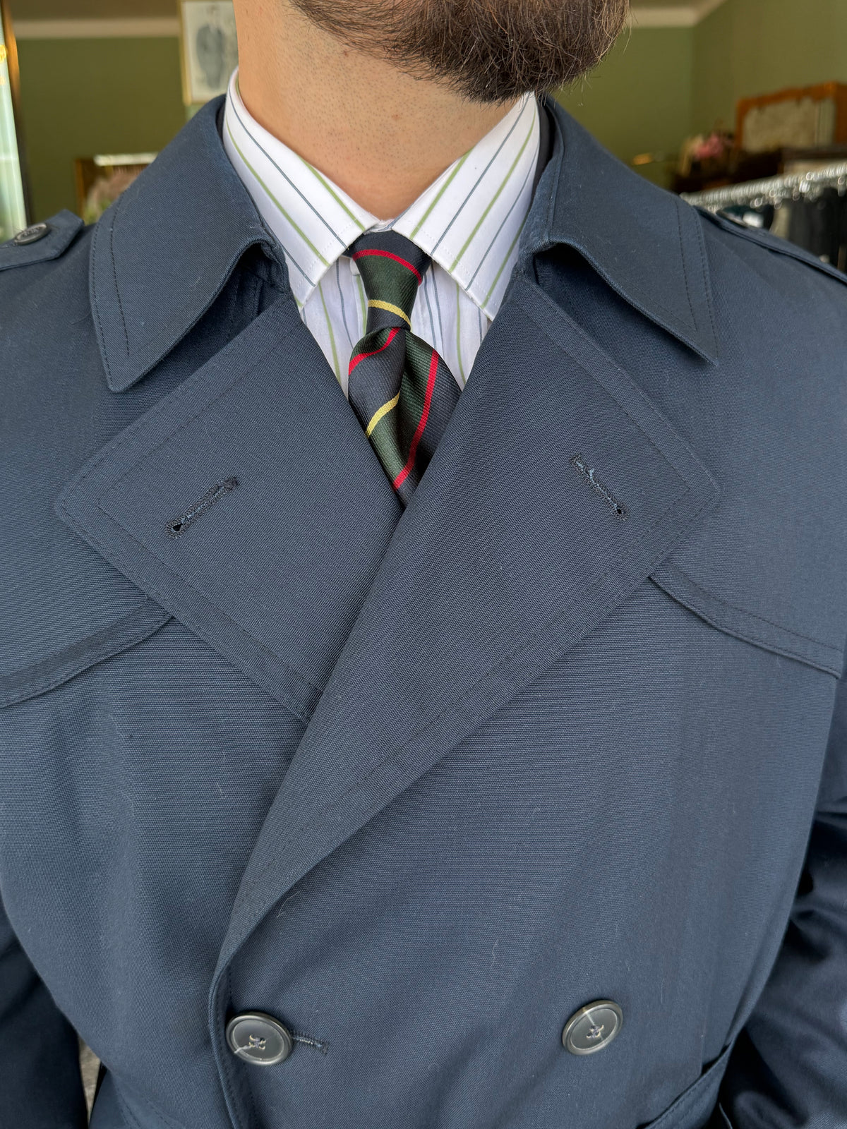 Trench anni ‘80 doppiopetto tg. 52-54