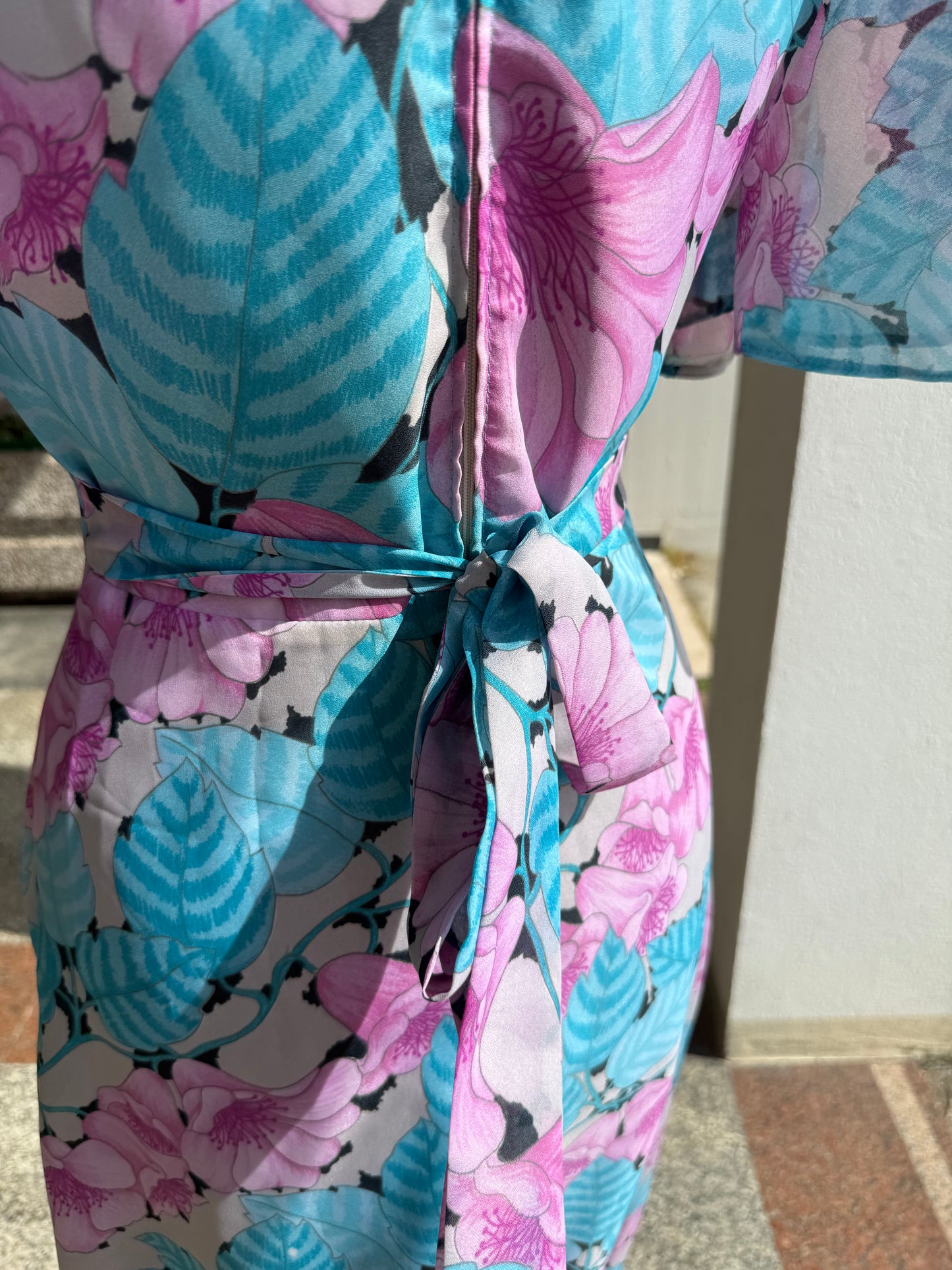 Maxi dress anni ‘70 stampa floreale - TG. 40