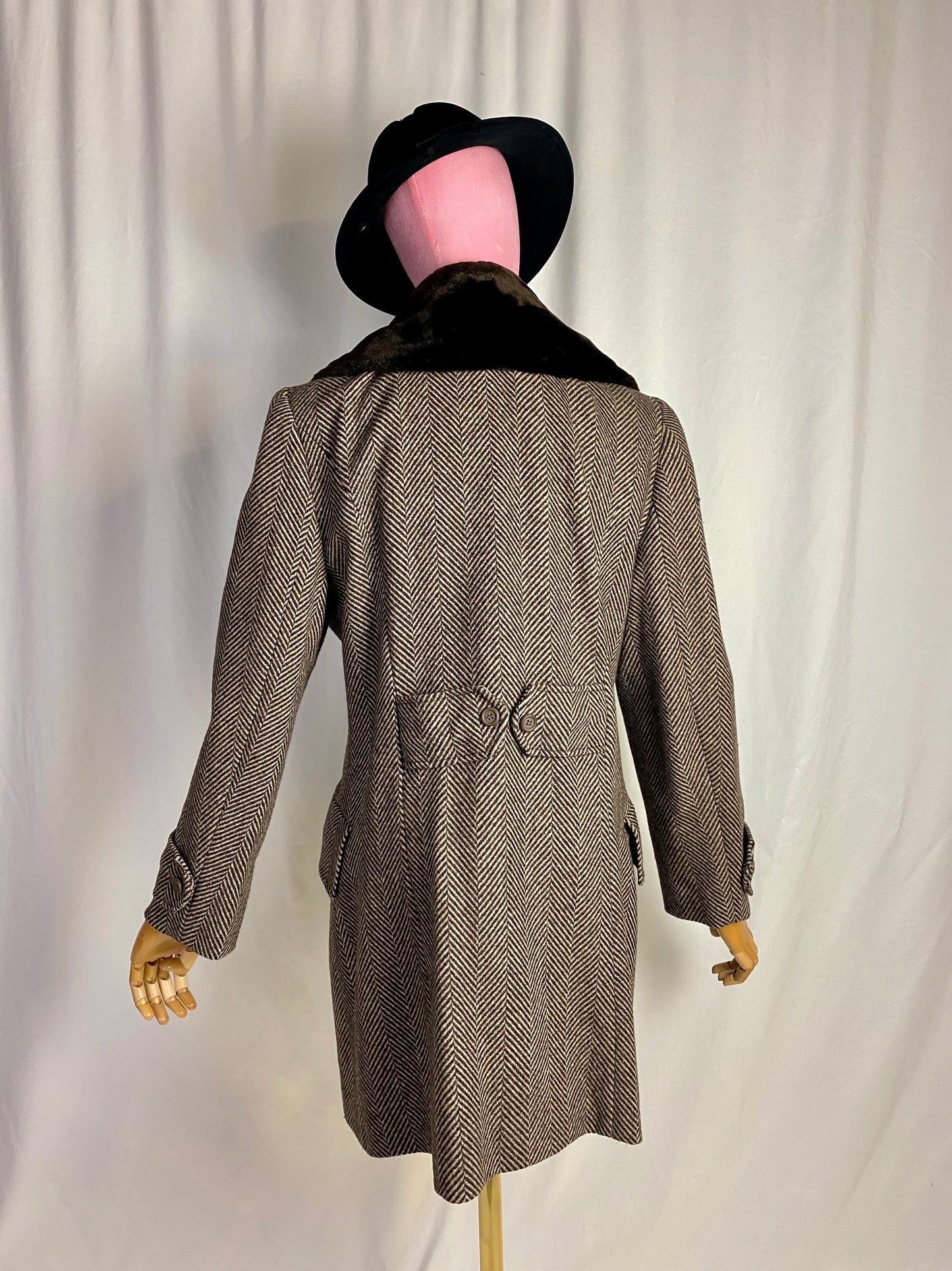Cappotto di lana spigato - TG. 44