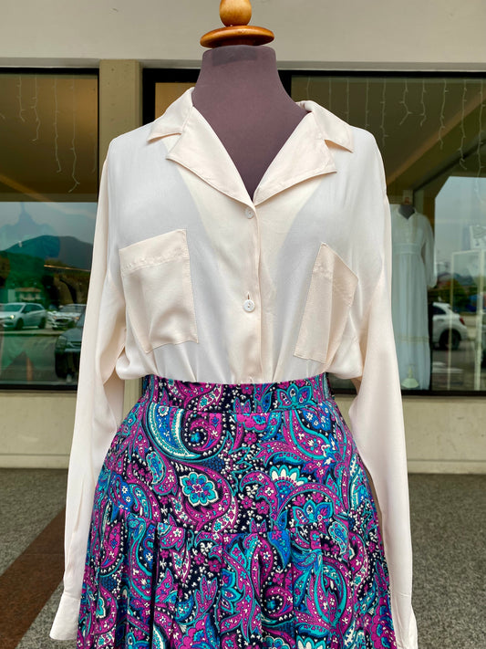 Camicia in seta panna - TG. 50