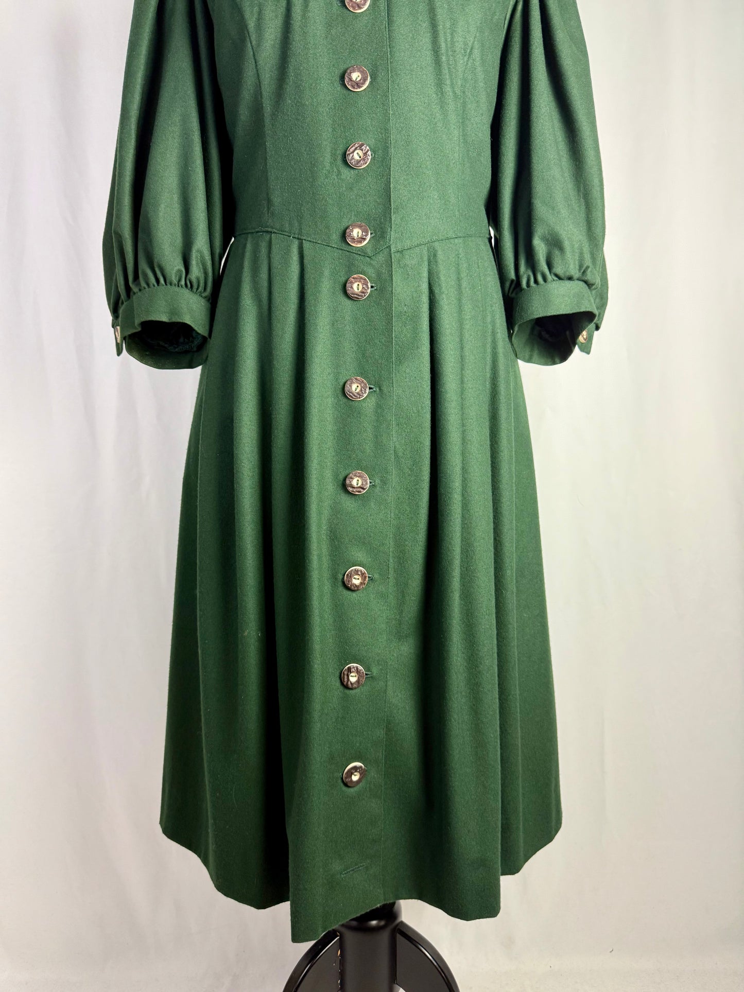 Abito tirolese verde bosco in pura lana - TG. 44
