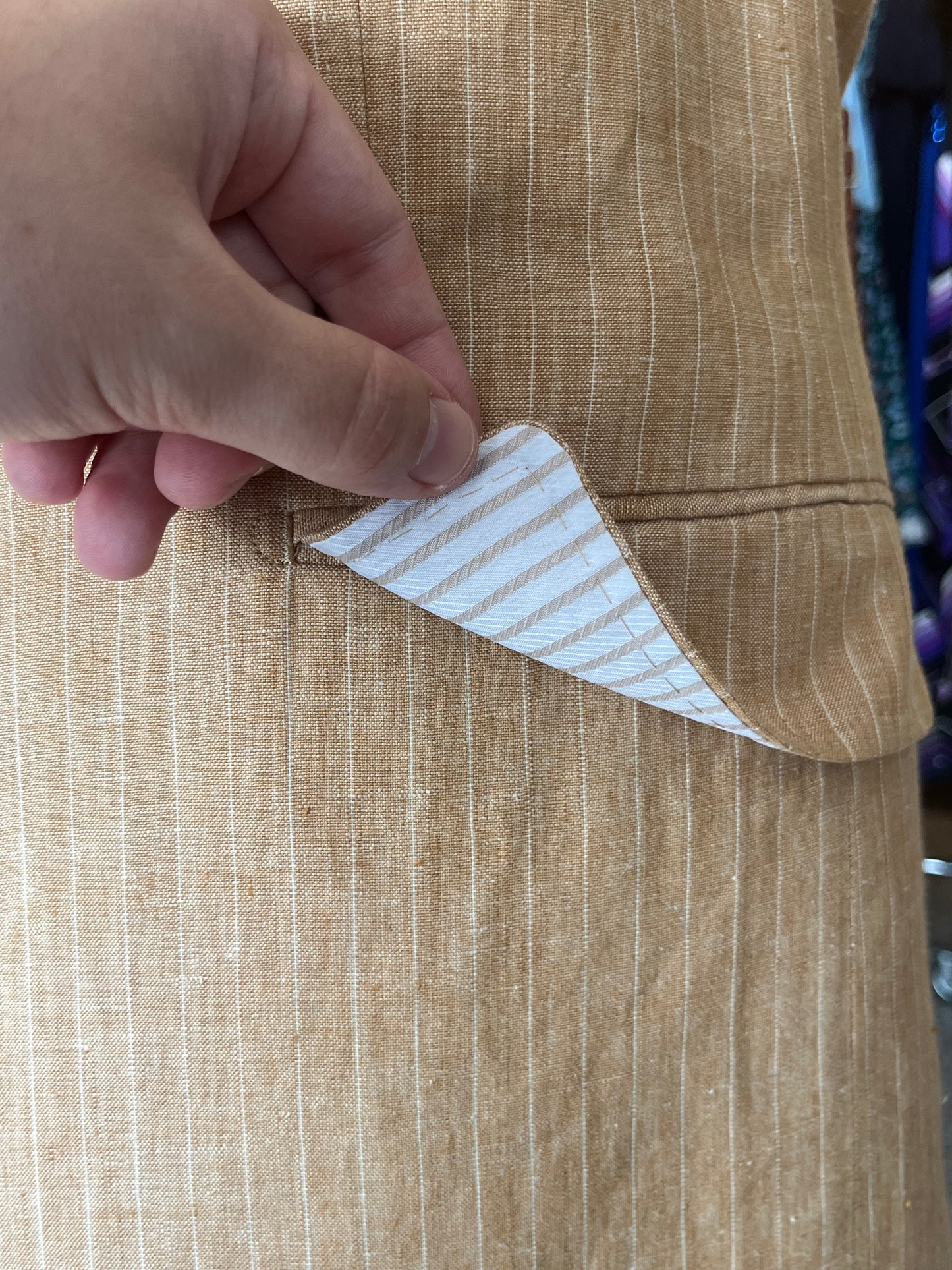 Completo in lino tg. 56