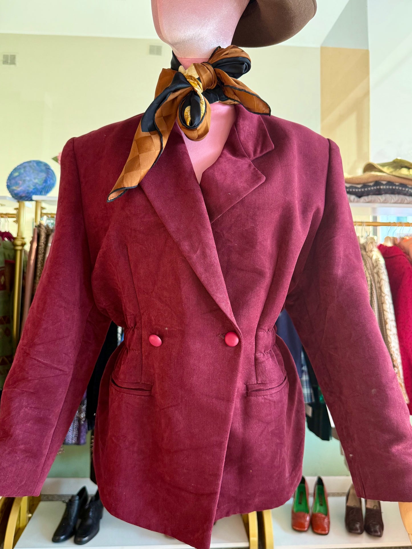 Giacca anni ‘80 borgogna - TG. 48/50