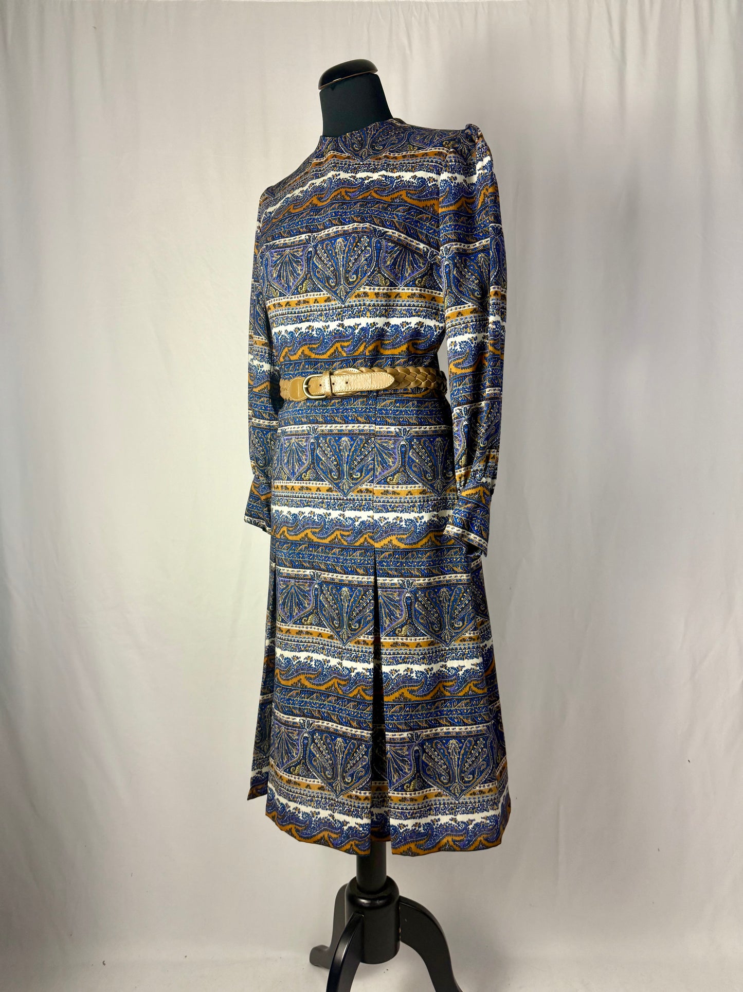 Abito sartoriale anni ‘70 con stampa paisley - TG. 40/42
