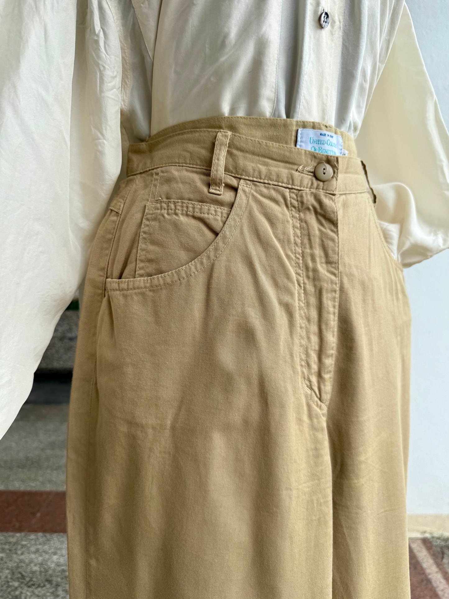 Pantaloni sabbia Benetton - TG. 44/46