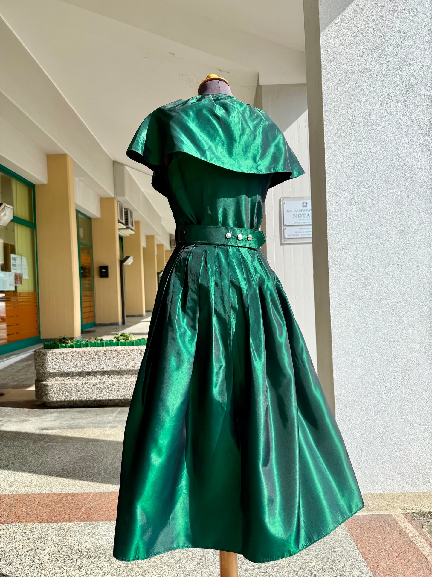 Abito anni ‘80 verde smeraldo - TG. 40