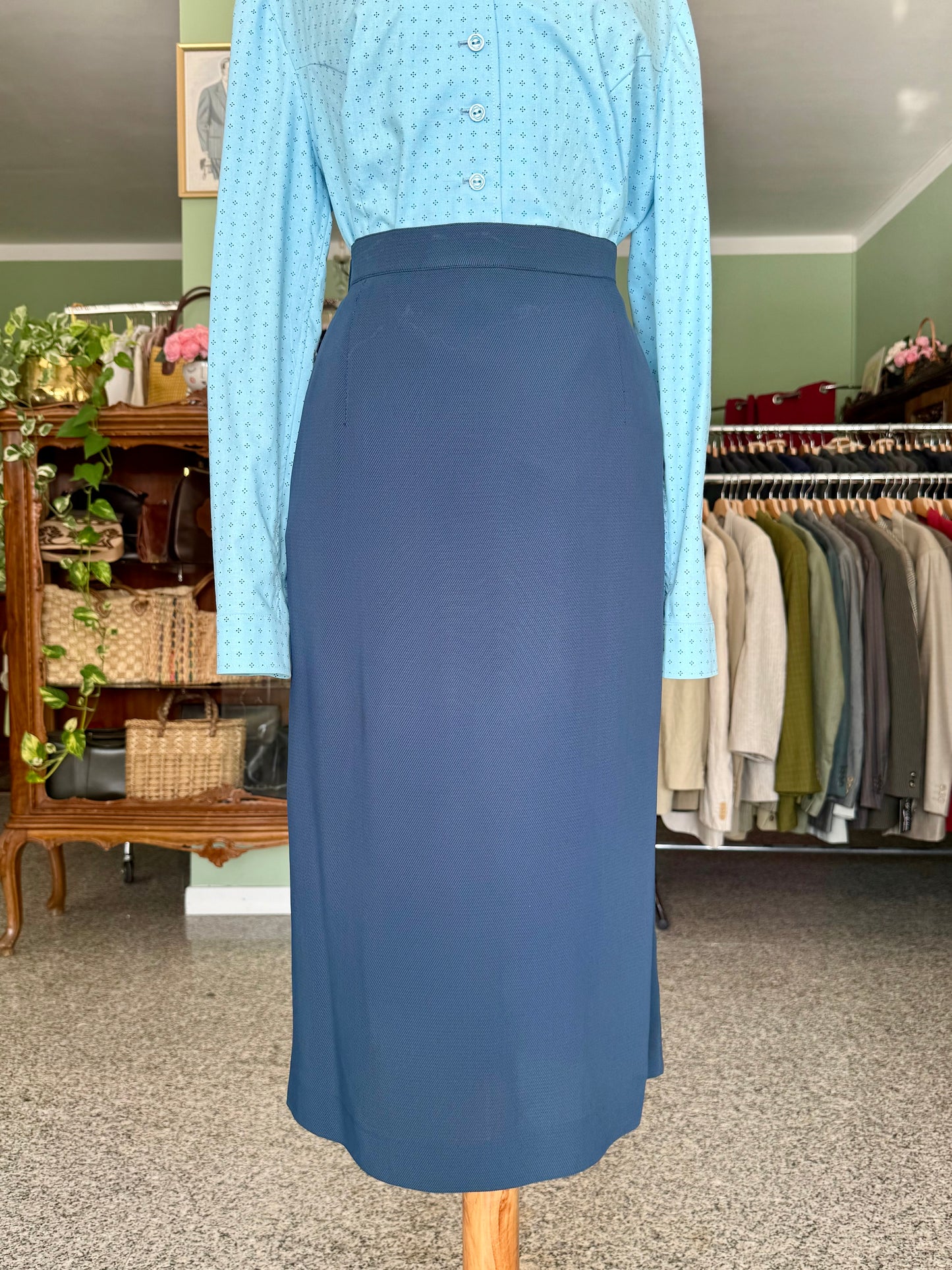 Gonna longuette blu navy - TG. 48/50
