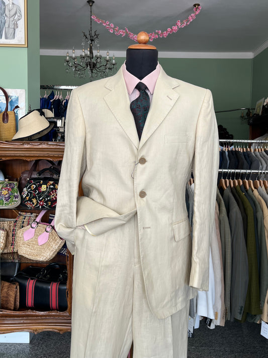Completo in lino crema NOS tg. 54