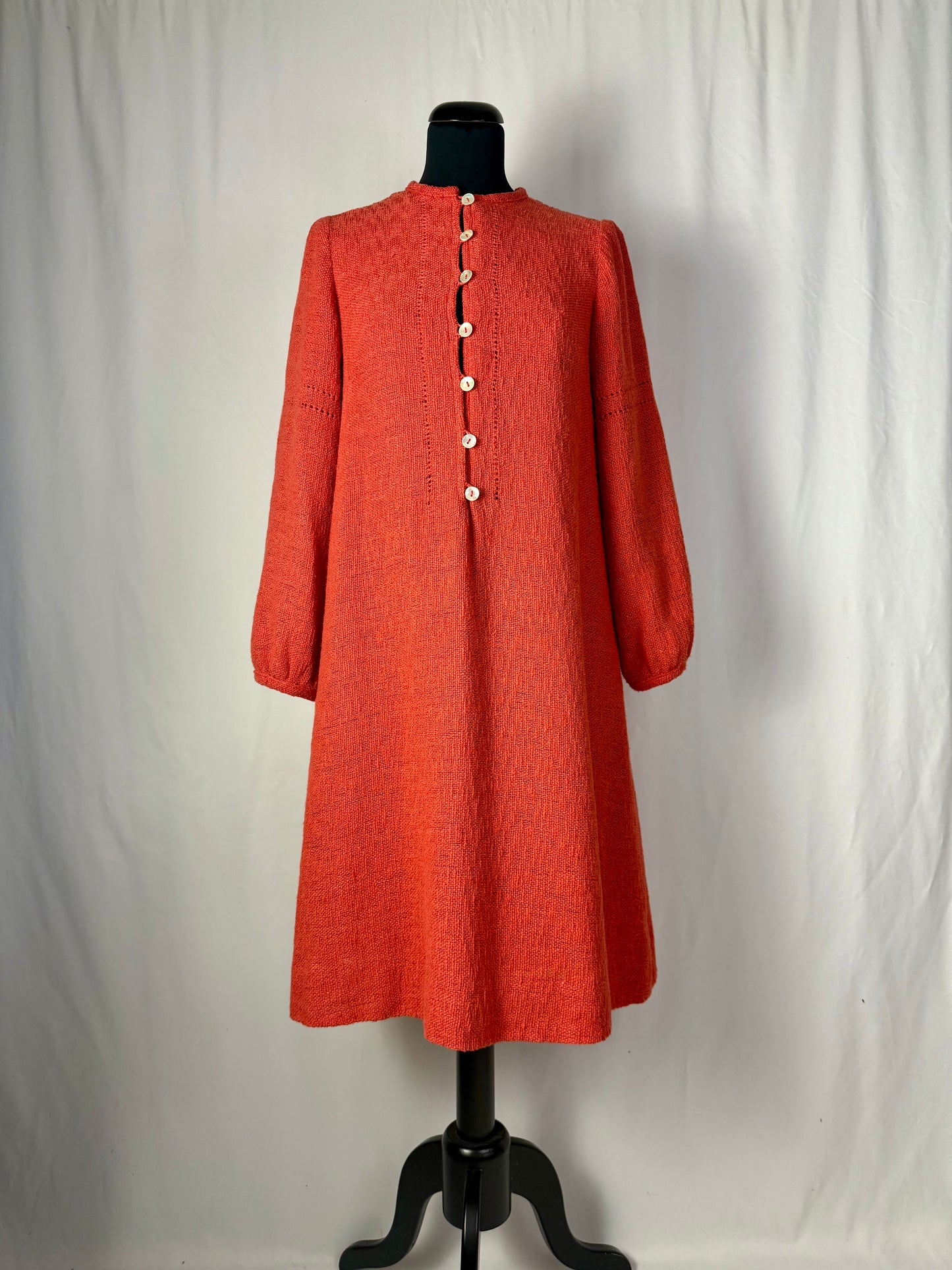 Abito in maglia anni ‘60 color corallo - TG. 42 circa