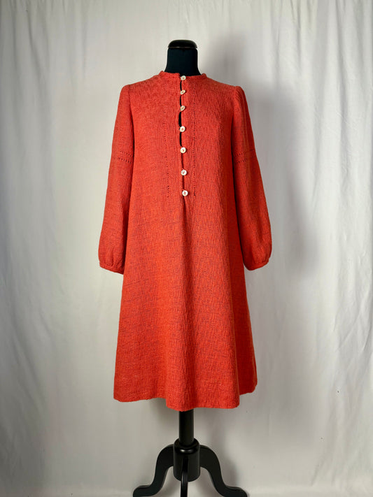 Abito in maglia anni ‘60 color corallo - TG. 42 circa