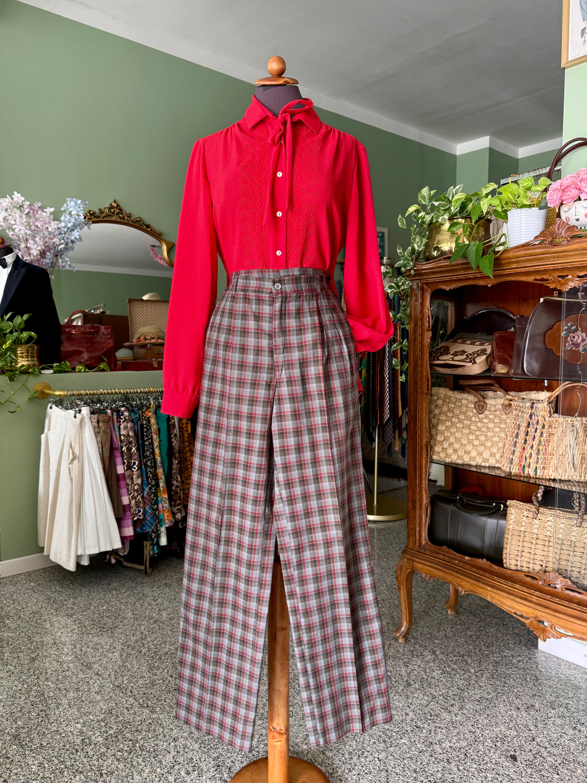 Pantaloni anni ‘70 a quadri - TG. 40