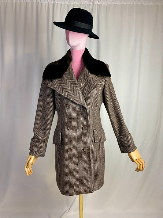 Cappotto di lana spigato - TG. 44