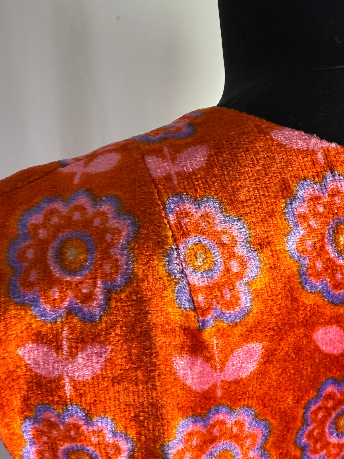 Maxi dress anni ‘70 in velour - TG. 42/44