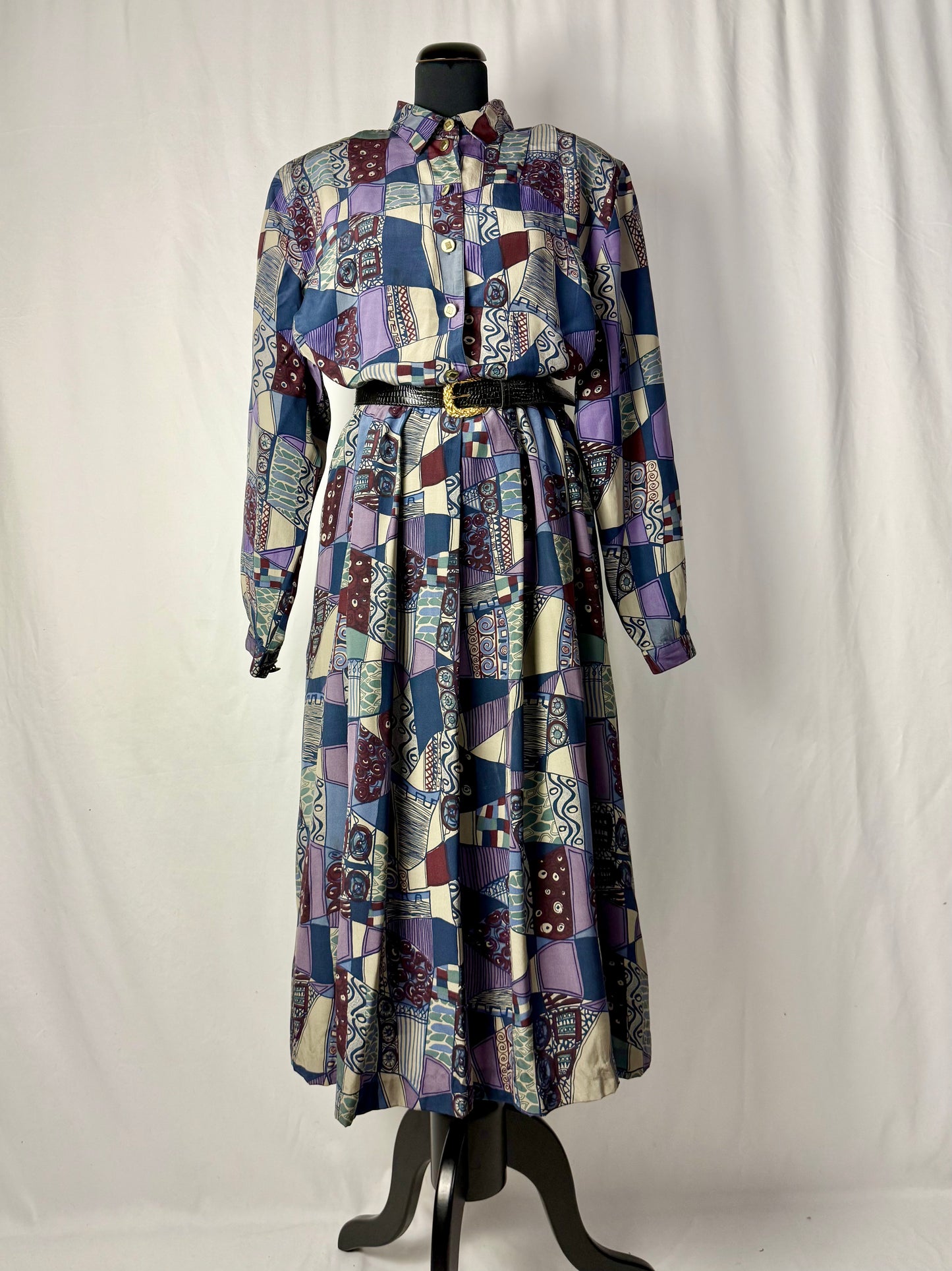 Abito anni ‘80 in pura seta - TG. 50