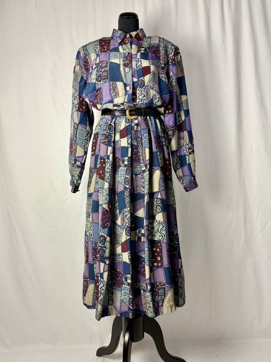 Abito anni ‘80 in pura seta - TG. 50