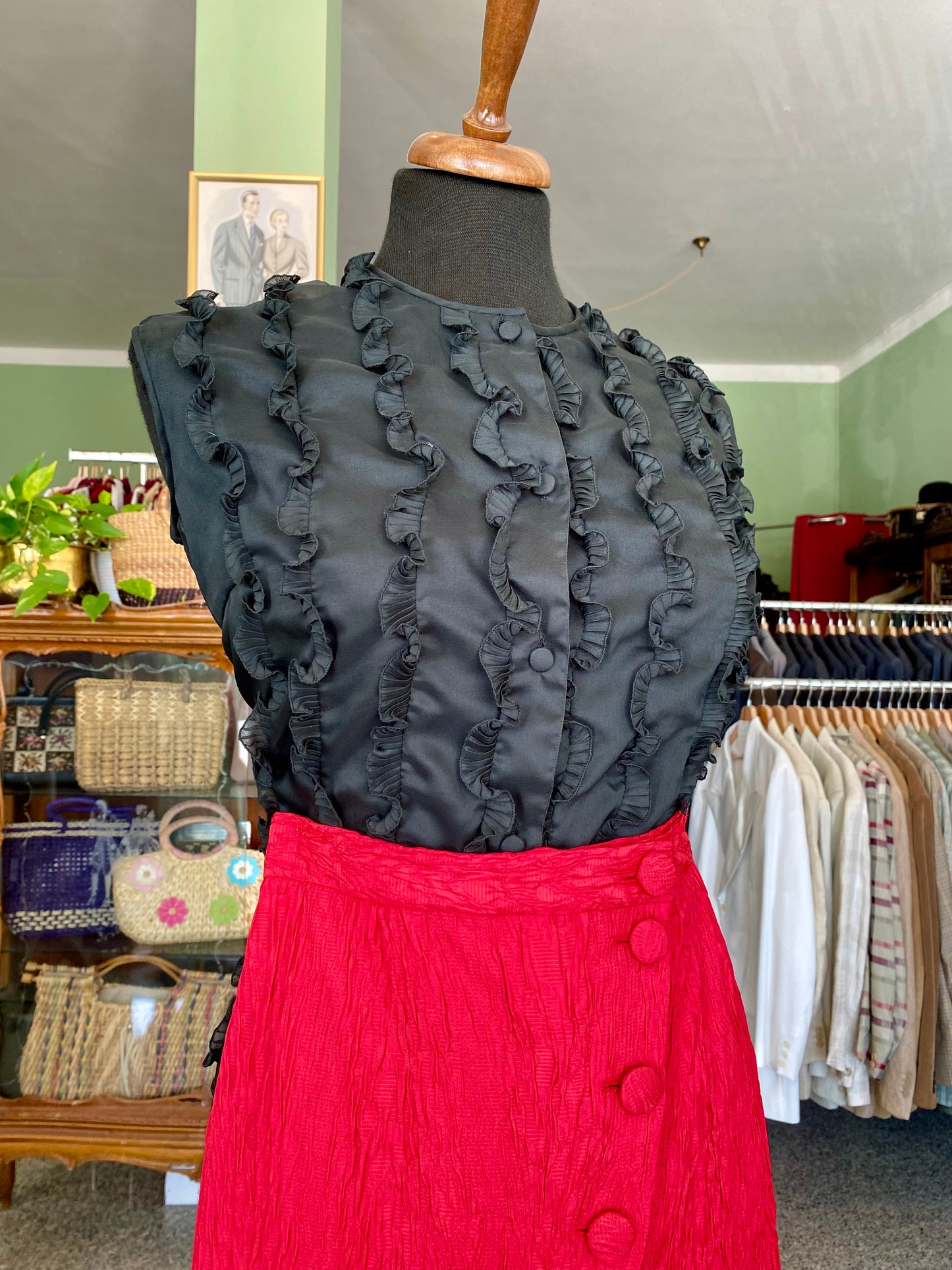 Blusa anni ‘60 con rouches - TG. 44 circa