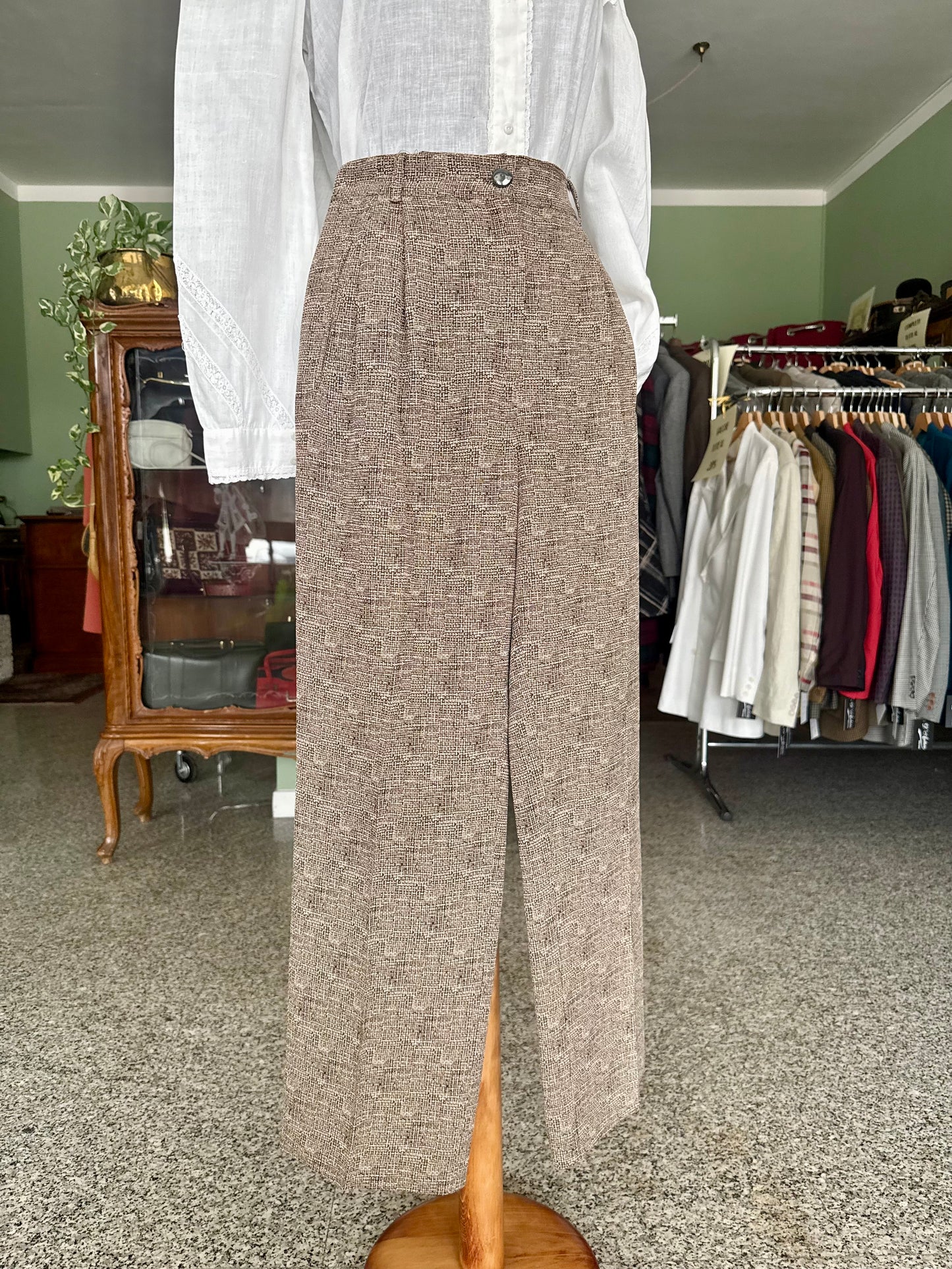 Pantaloni in crepe di lana - TG. 42