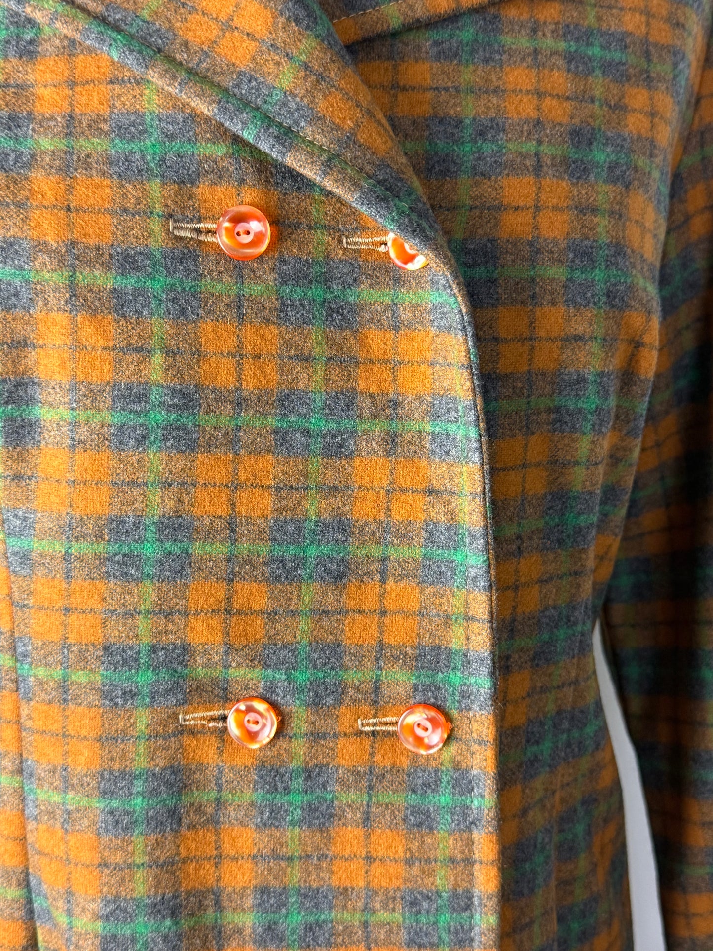 Abito sartoriale anni ‘60/‘70 in lana a quadri - TG. 42