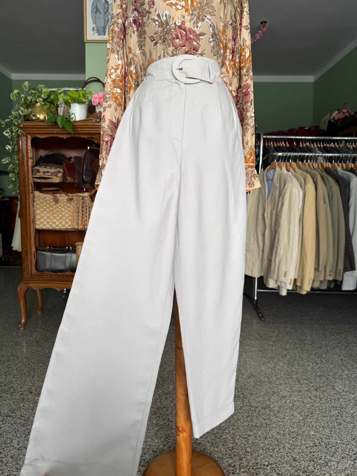 Pantaloni bianco perla - TG. 40