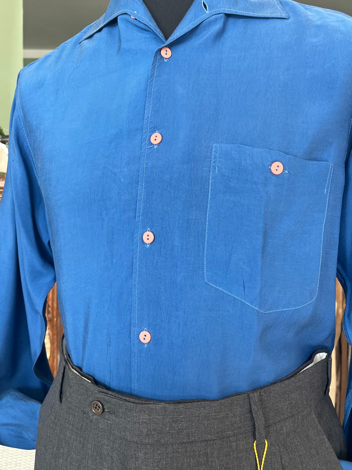 Camicia in cupro anni ‘80 tg. M-L