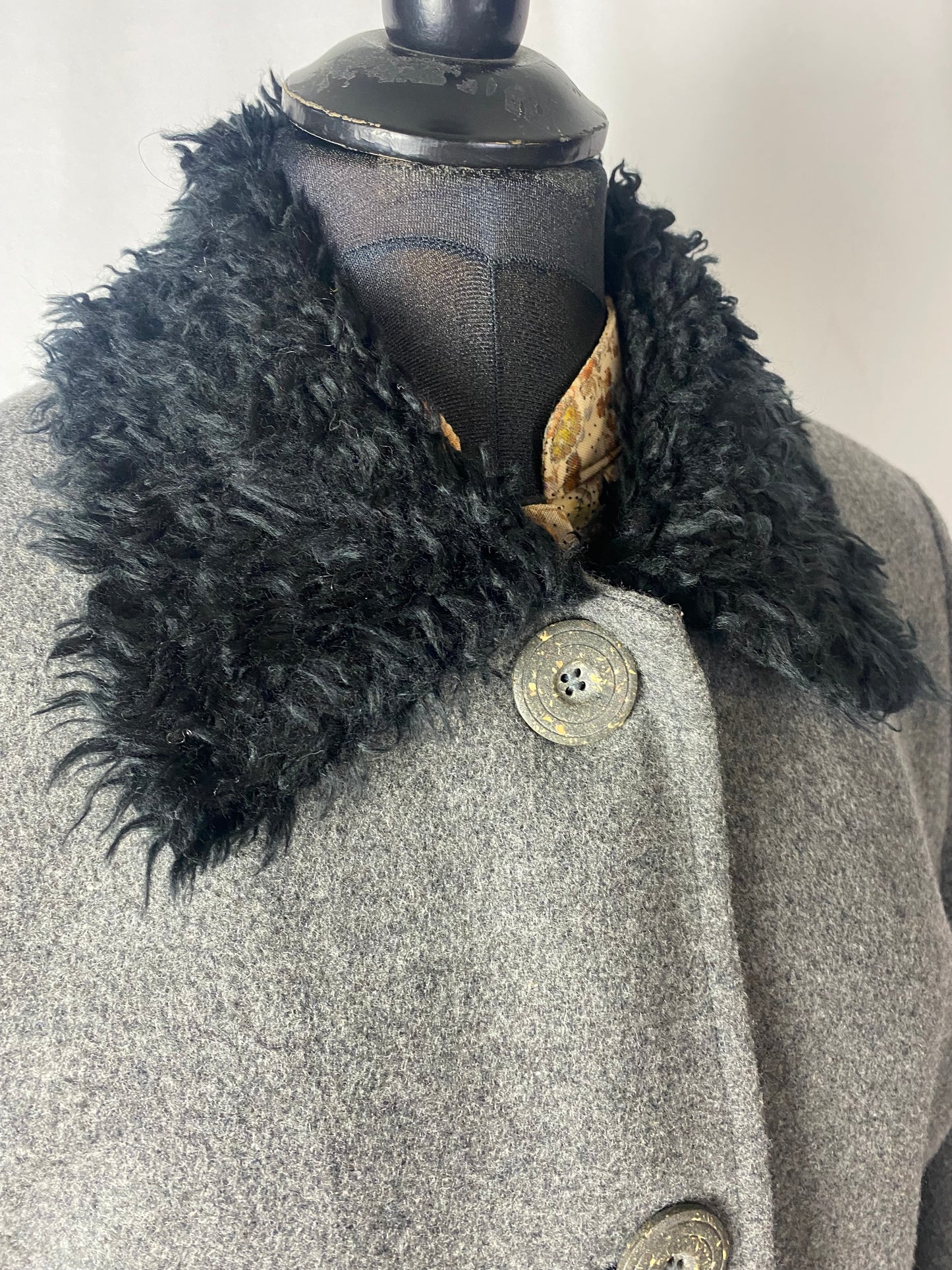 Cappotto lungo grigio in lana - TG. 42/44