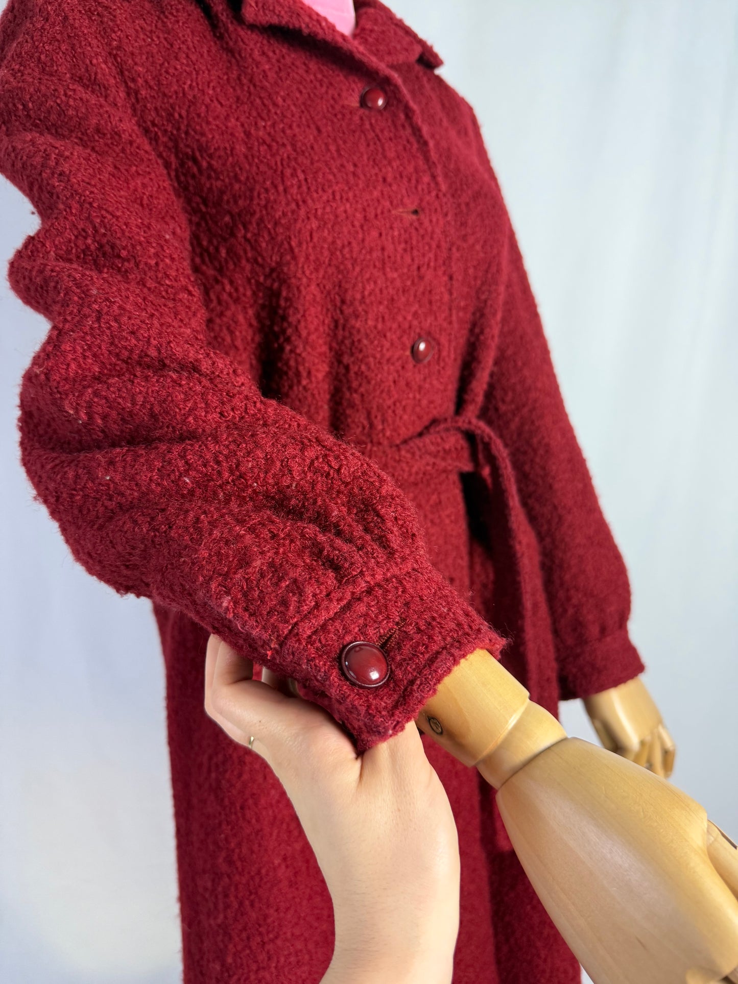 Cappotto anni ‘70 borgogna - TG. 38