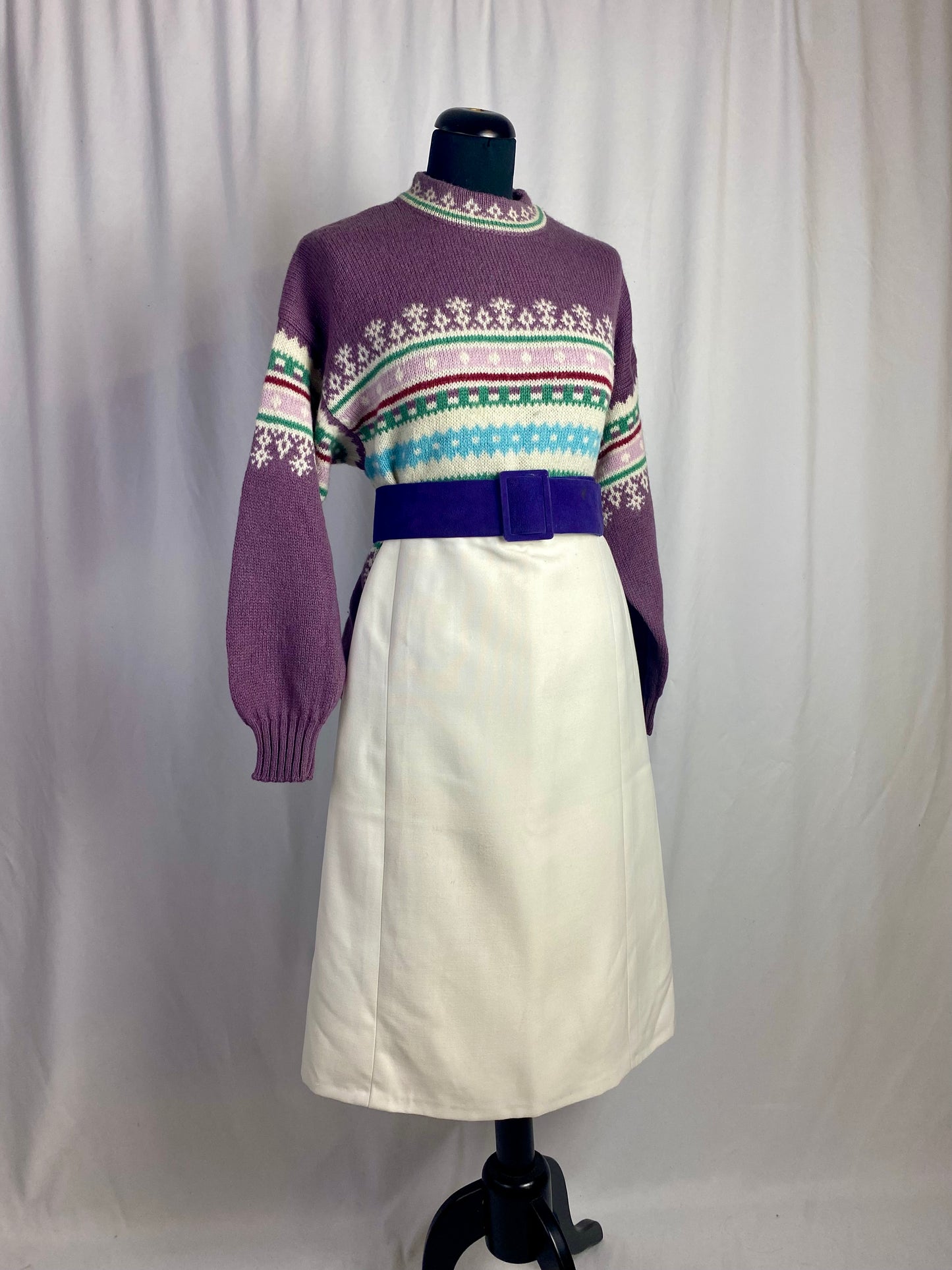 Maglione in lana lilla