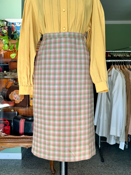 Gonna a quadretti color pastello - TG. 46