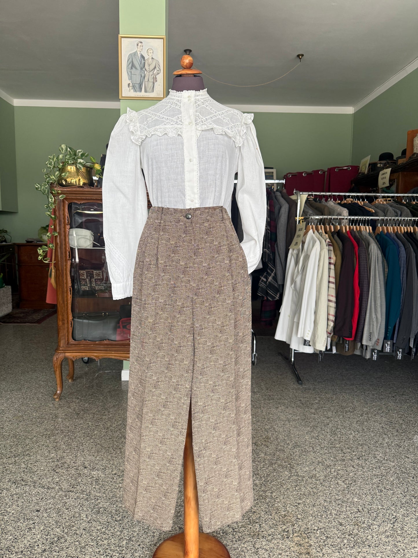 Pantaloni in crepe di lana - TG. 42