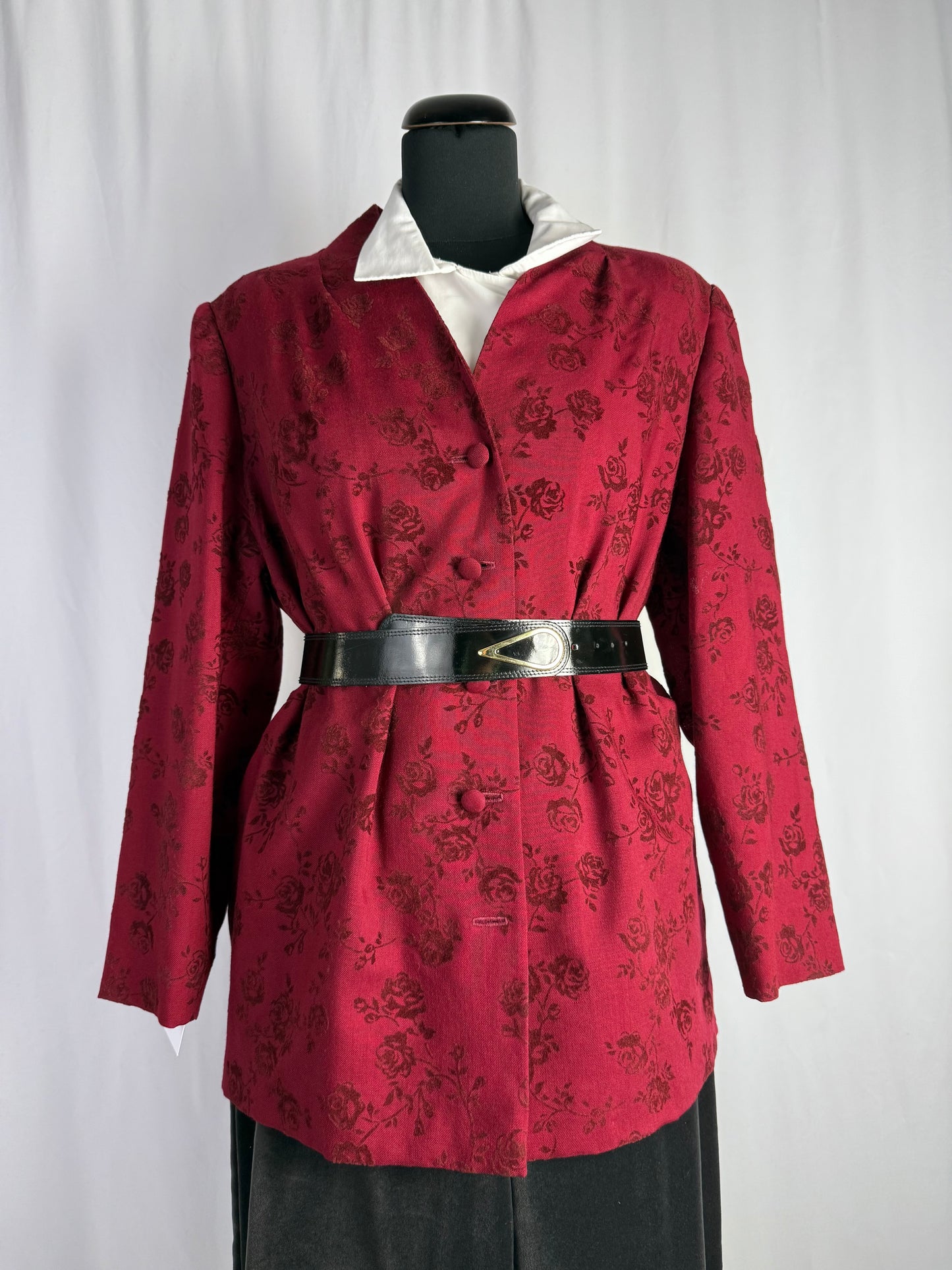 Giacca sartoriale con rose in velluto - TG. 46