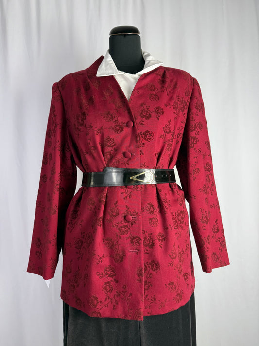 Giacca sartoriale con rose in velluto - TG. 46